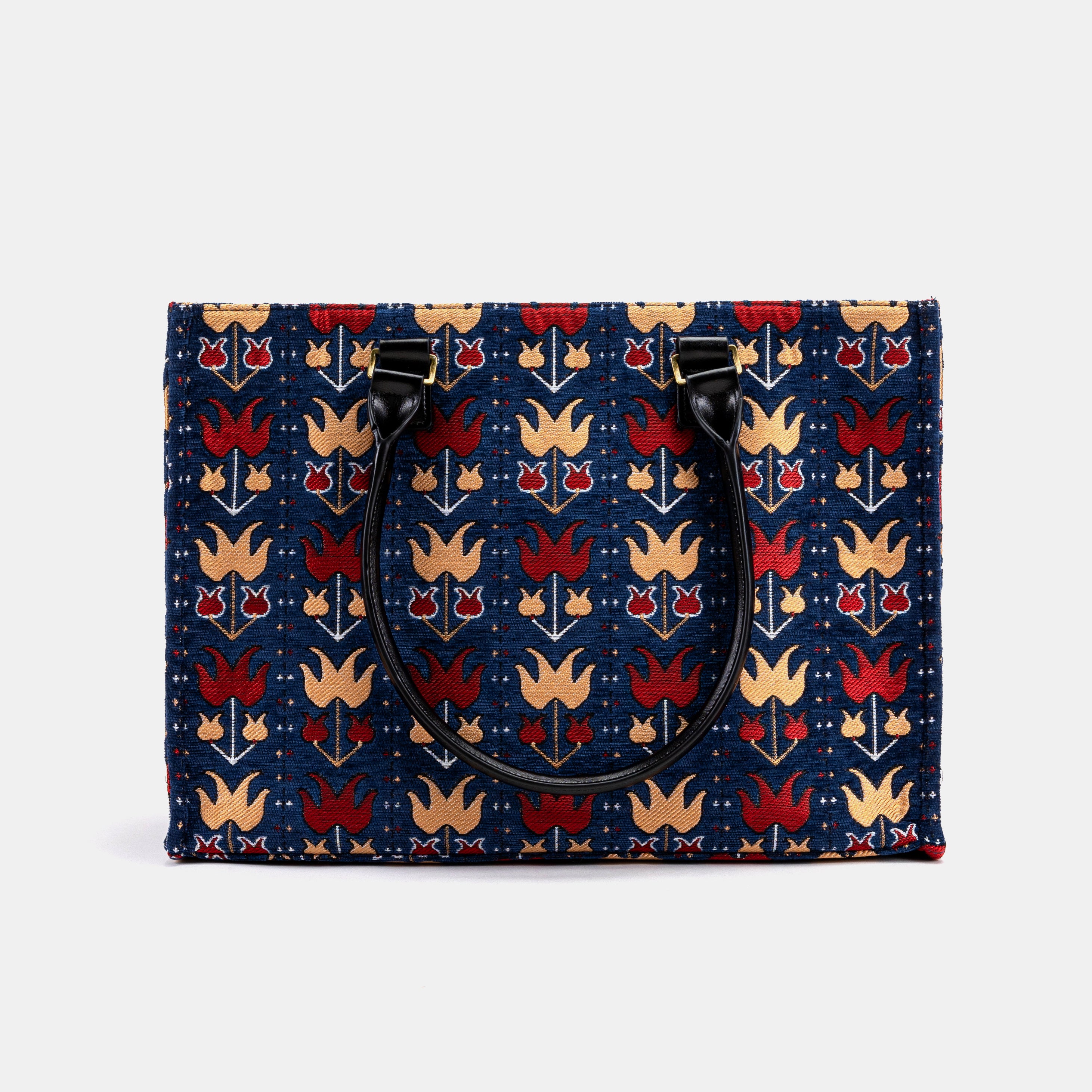 Poppy Bloom Laptop Work Tote of America with straps