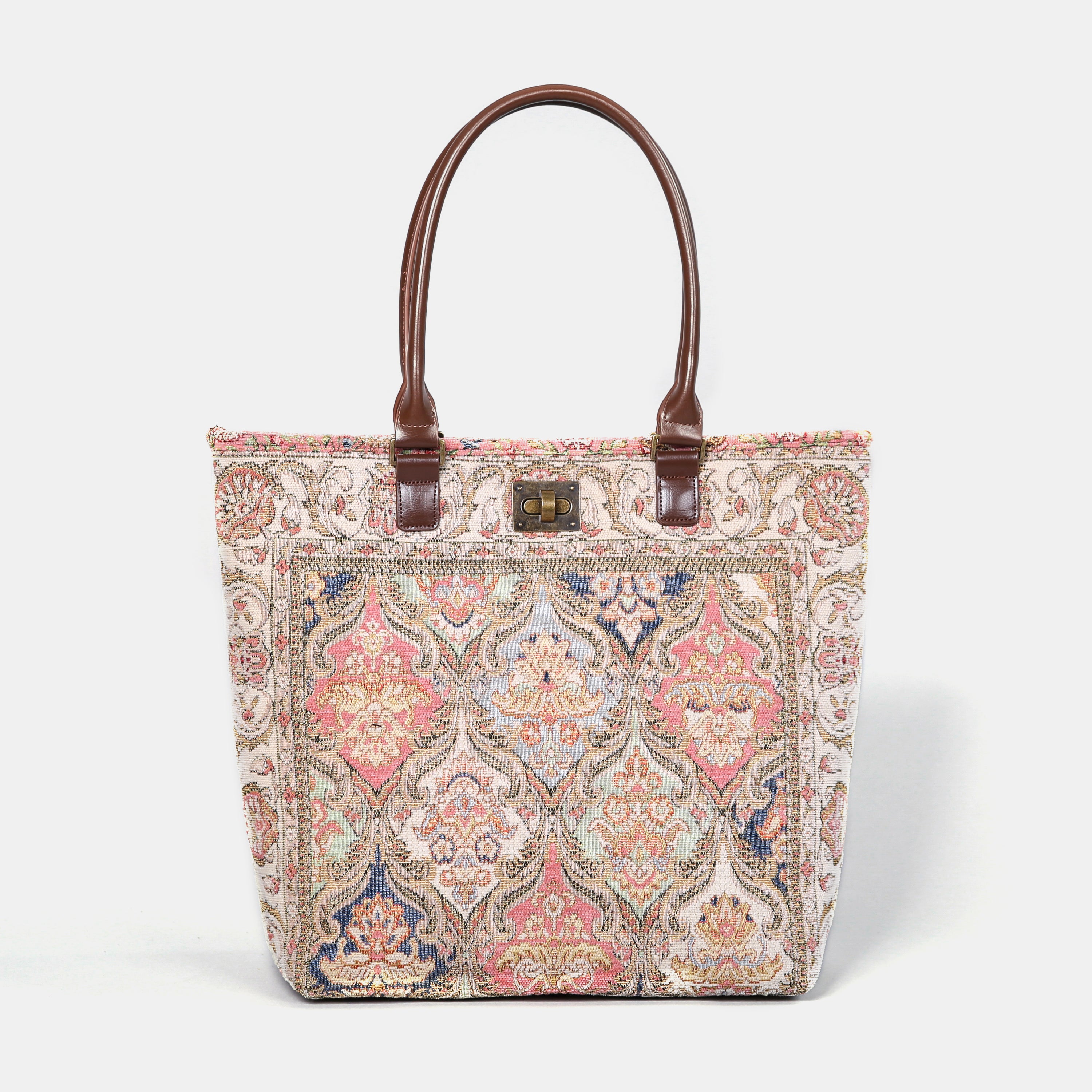 Golden Age Pink Carpet Tote Shopper carpet bag MCW Handmade