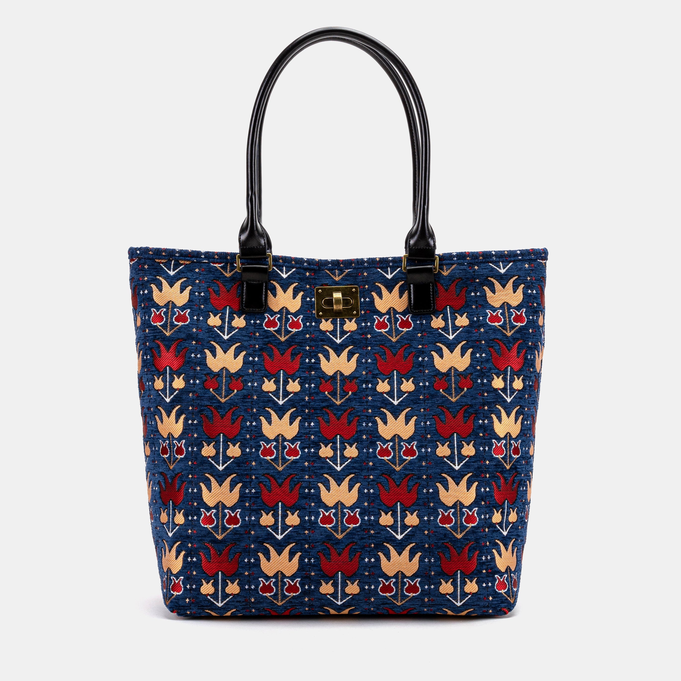 Poppy Bloom Carpet Tote Shopper Carpetbag of America main