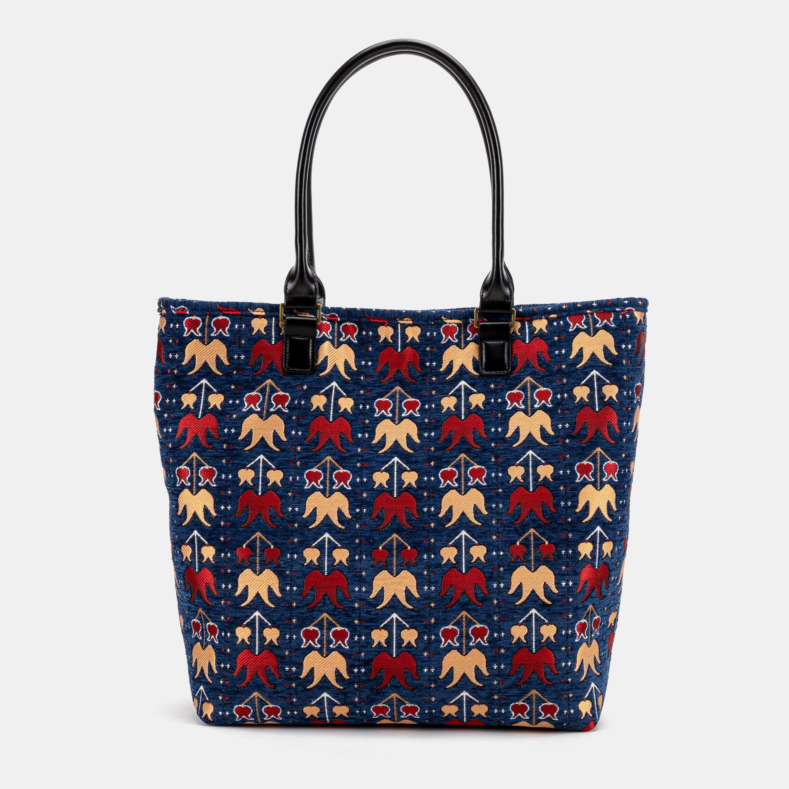 Poppy Bloom Carpet Tote Shopper Carpetbag of America back