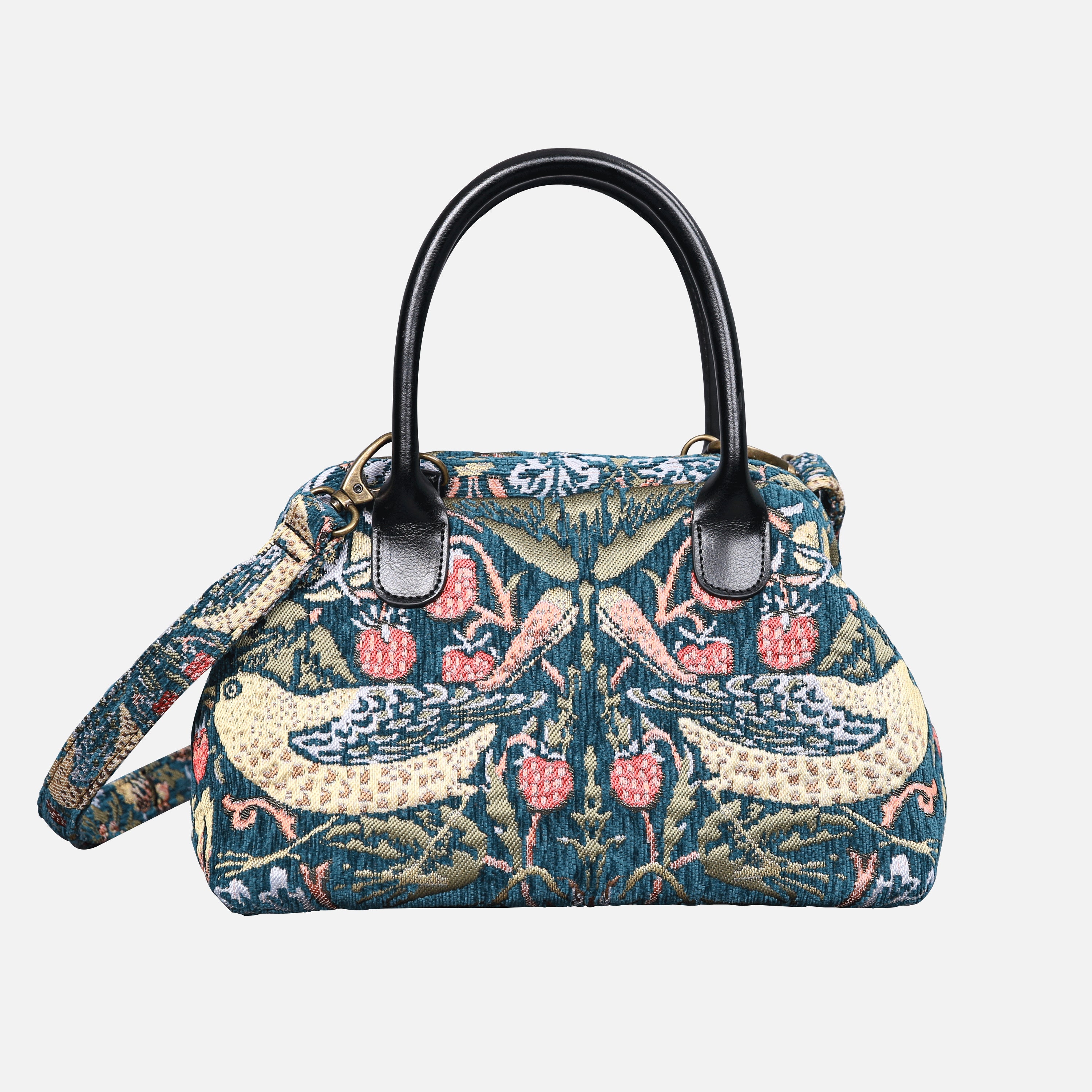 William Morris Strawberry Thief Carpet Satchel carpet bag MCW Handmade
