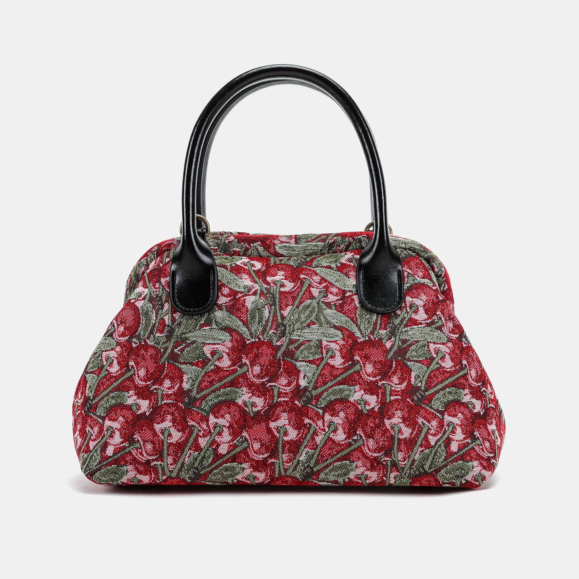 Cherry Cascade Carpet Satchel Carpetbag of America back