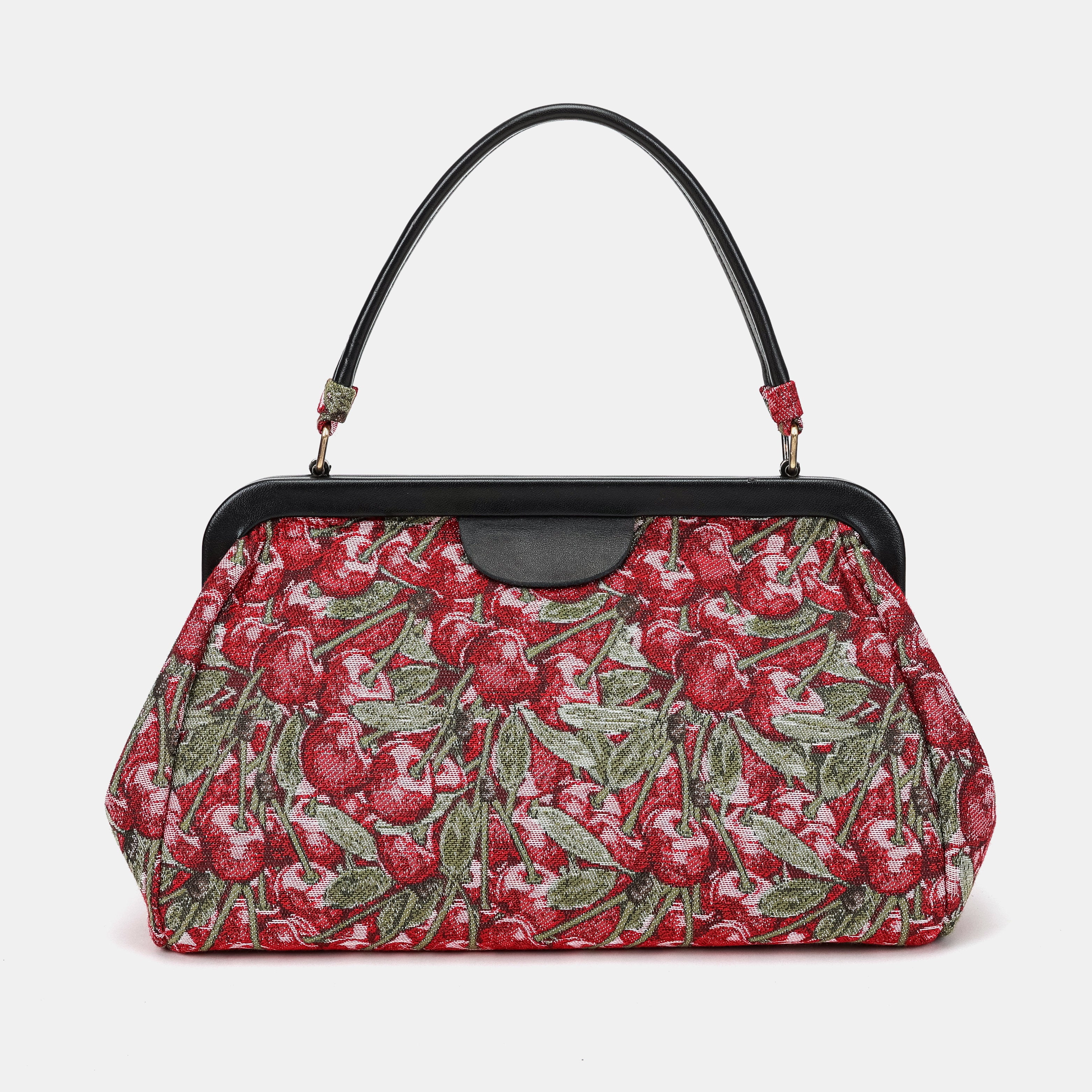 Cherry Cacade Top Handle Purse Carpetbag of America main