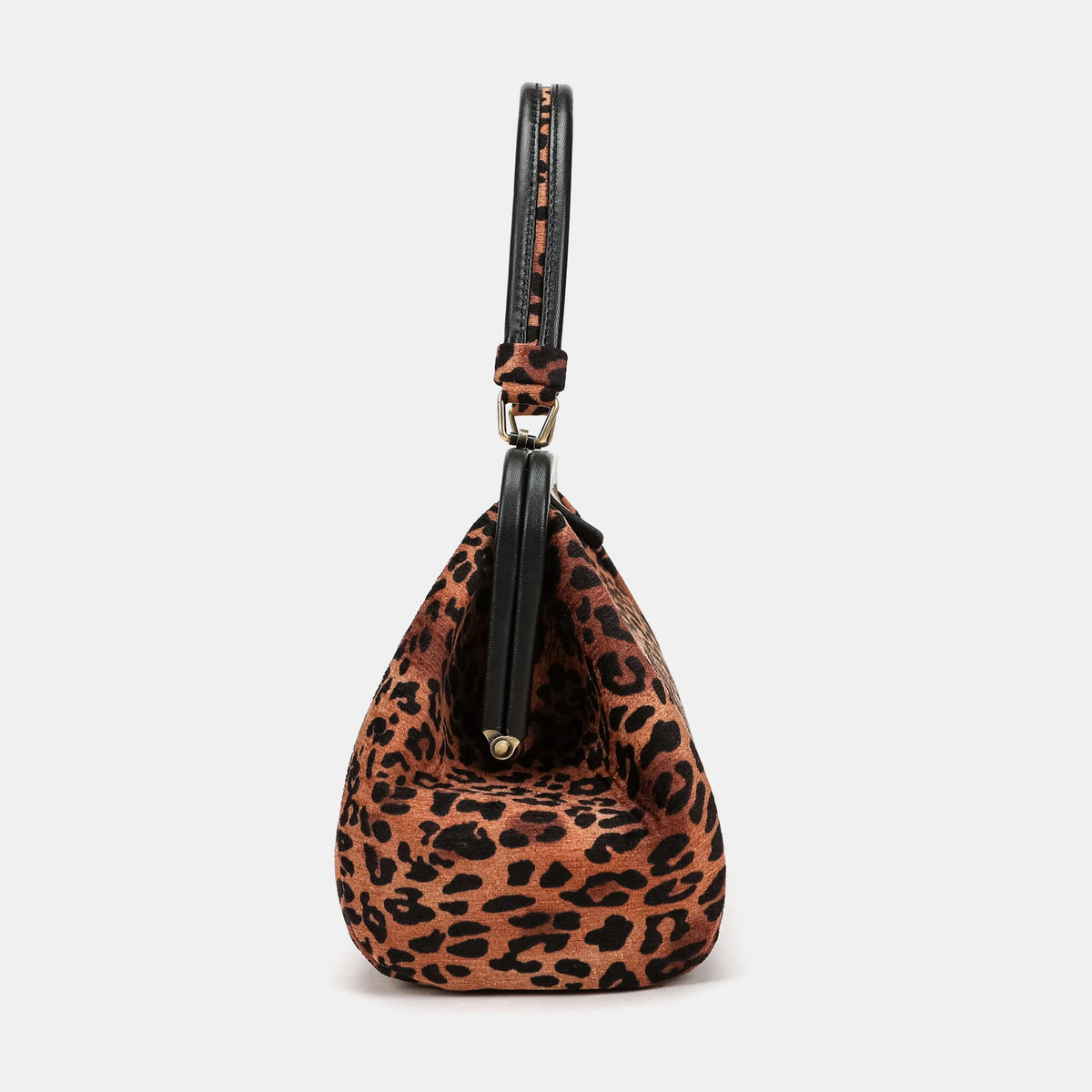 Leopard Classic Top Handle Purse Carpetbag of America side