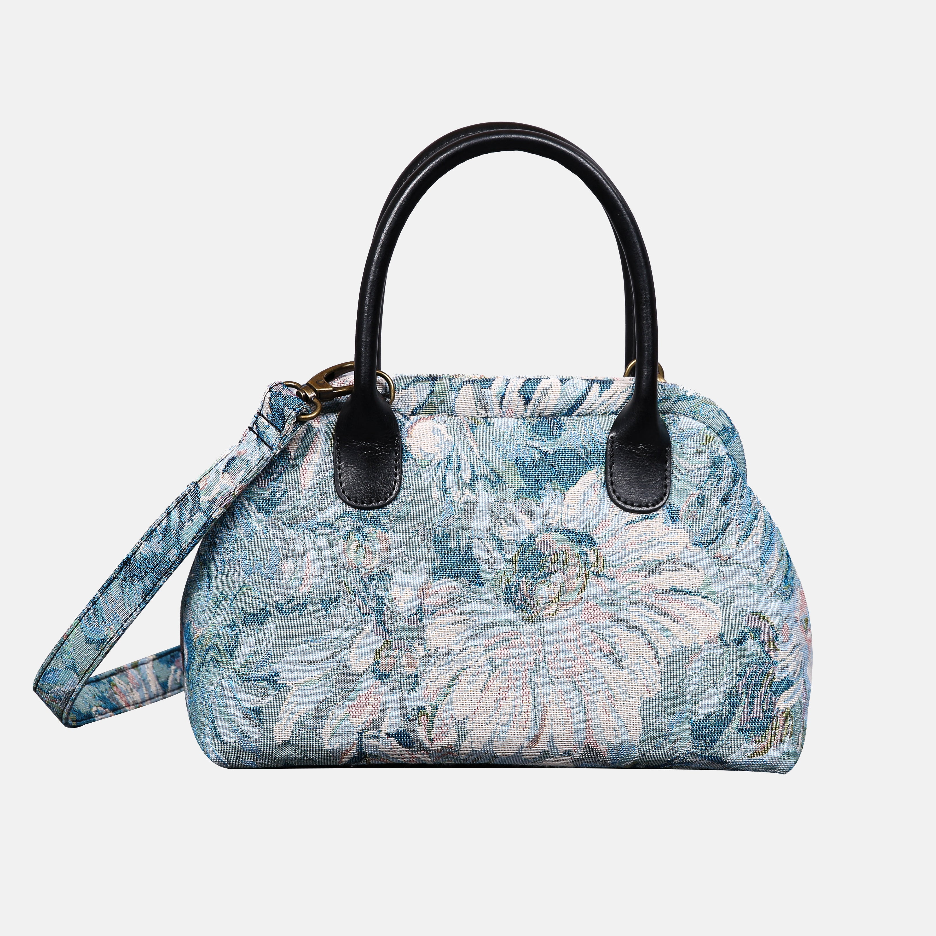 Blooming Daisy Blue Carpet Satchel carpet bag MCW Handmade