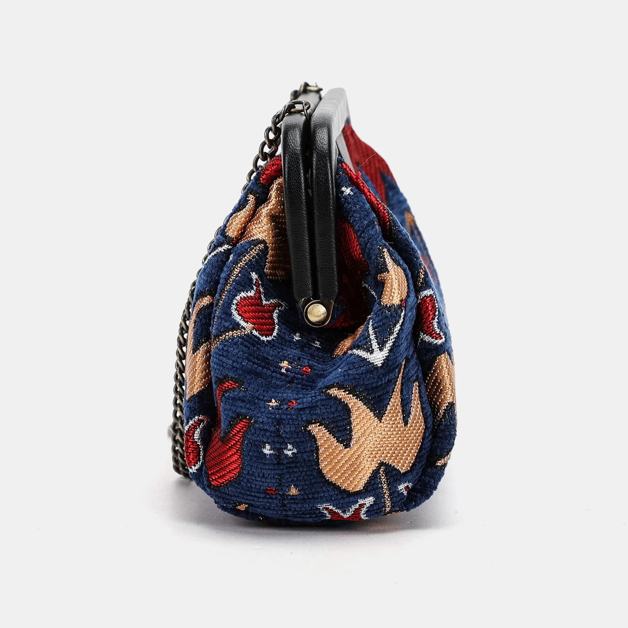 Poppy Bloom Evening Bag Clutch Carpetbag of America side