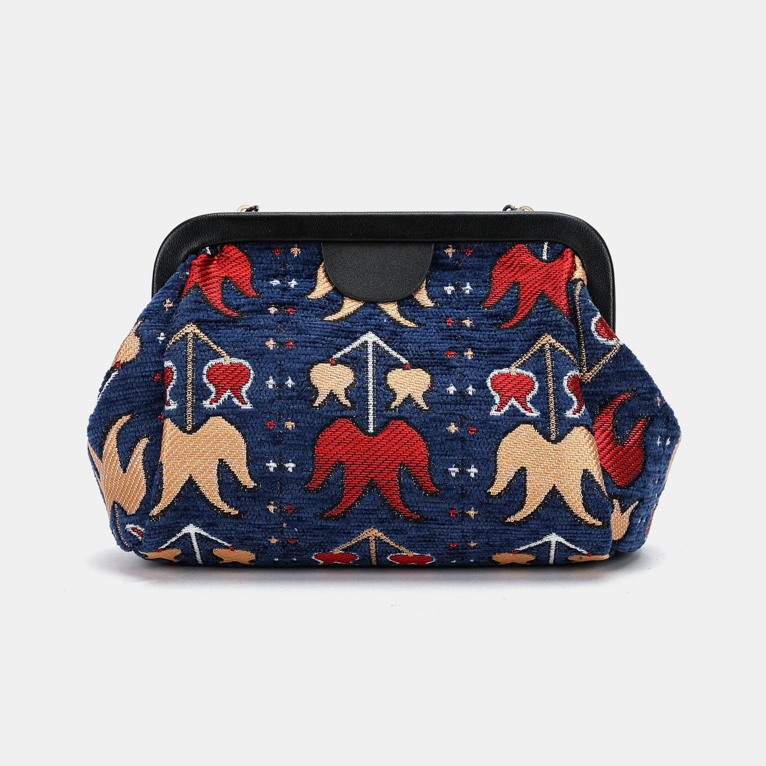 Poppy Bloom Evening Bag Clutch Carpetbag of America back