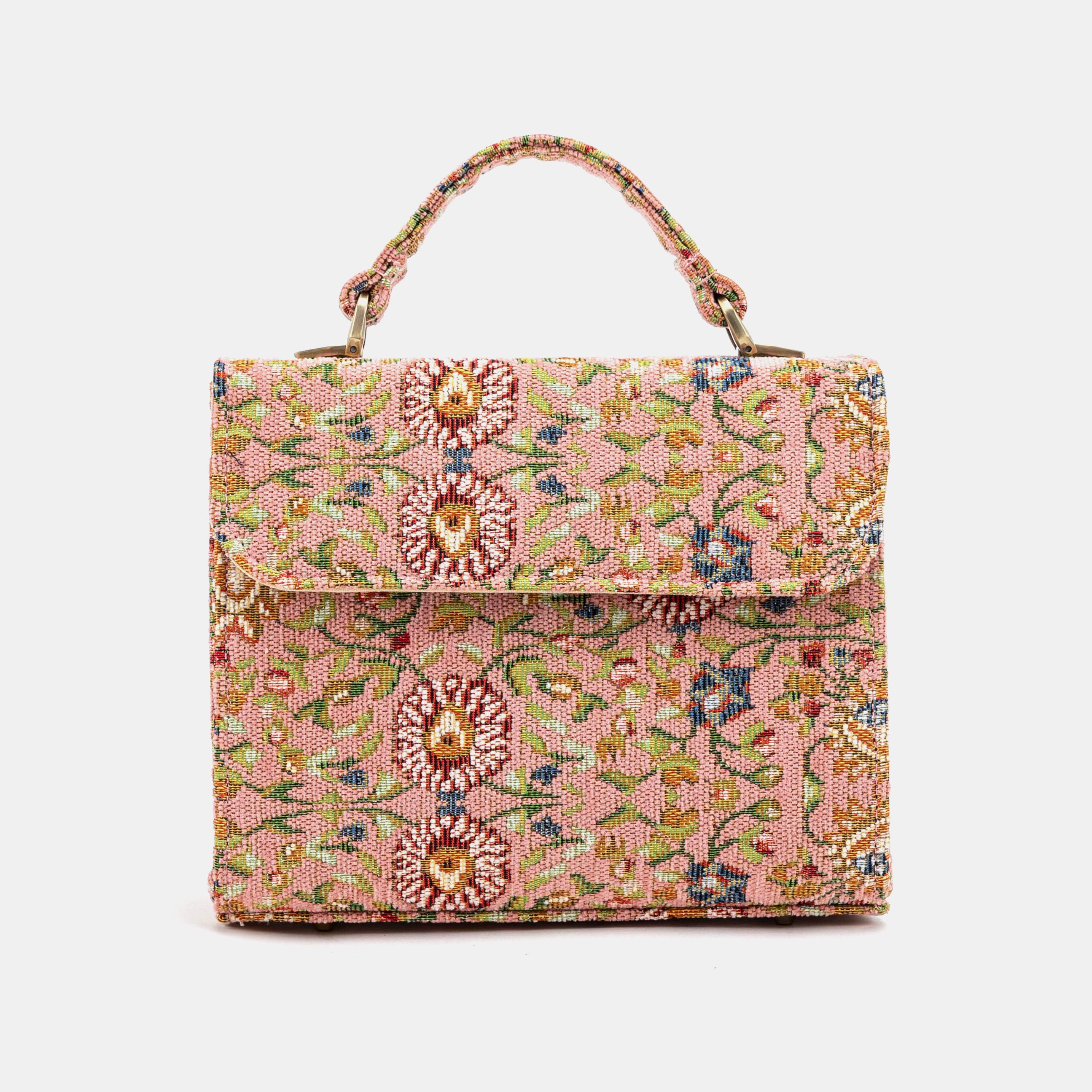 Oriental Pink Flap Satchel Carpetbag of America main