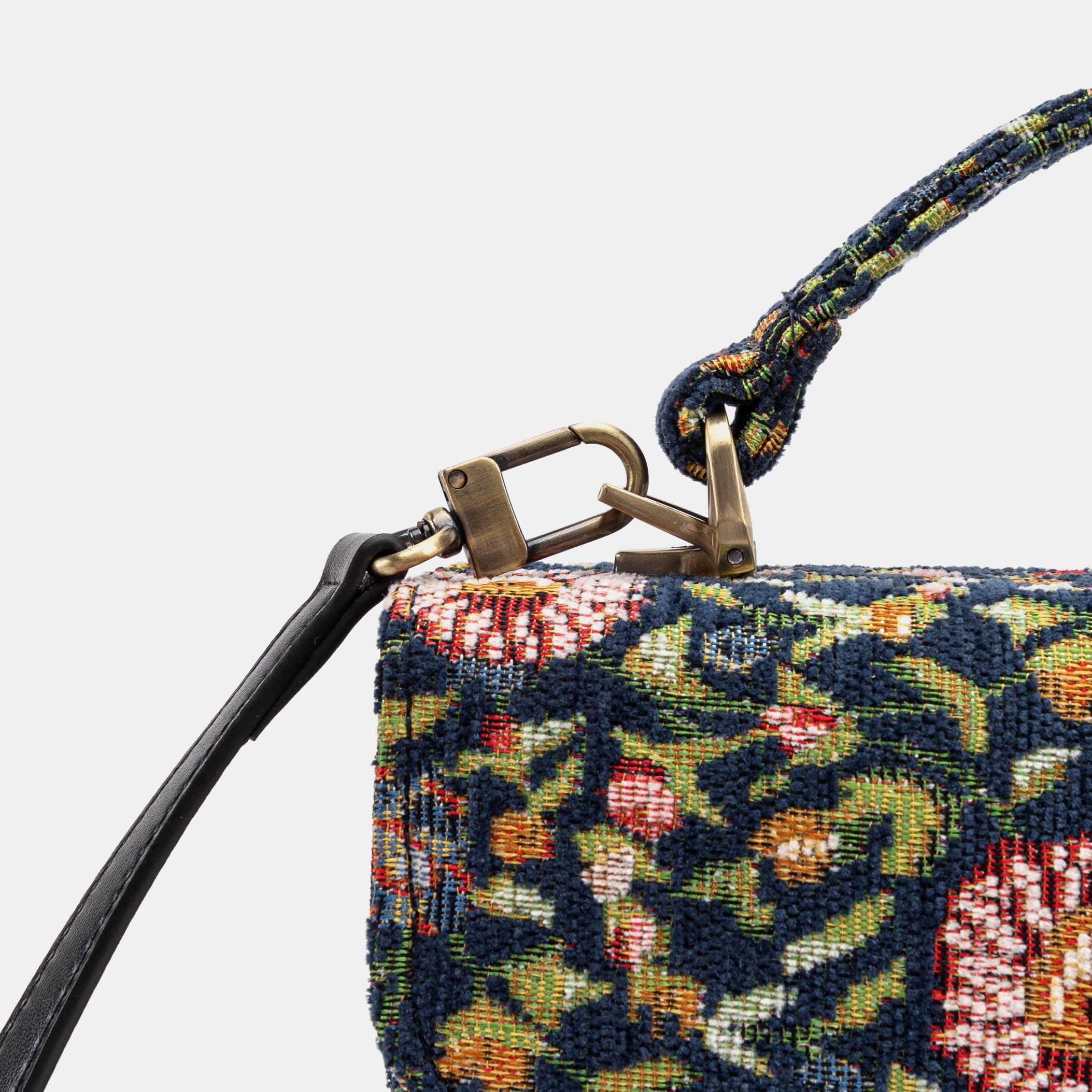 Oriental Navy Flap Satchel Carpetbag of Americadetail