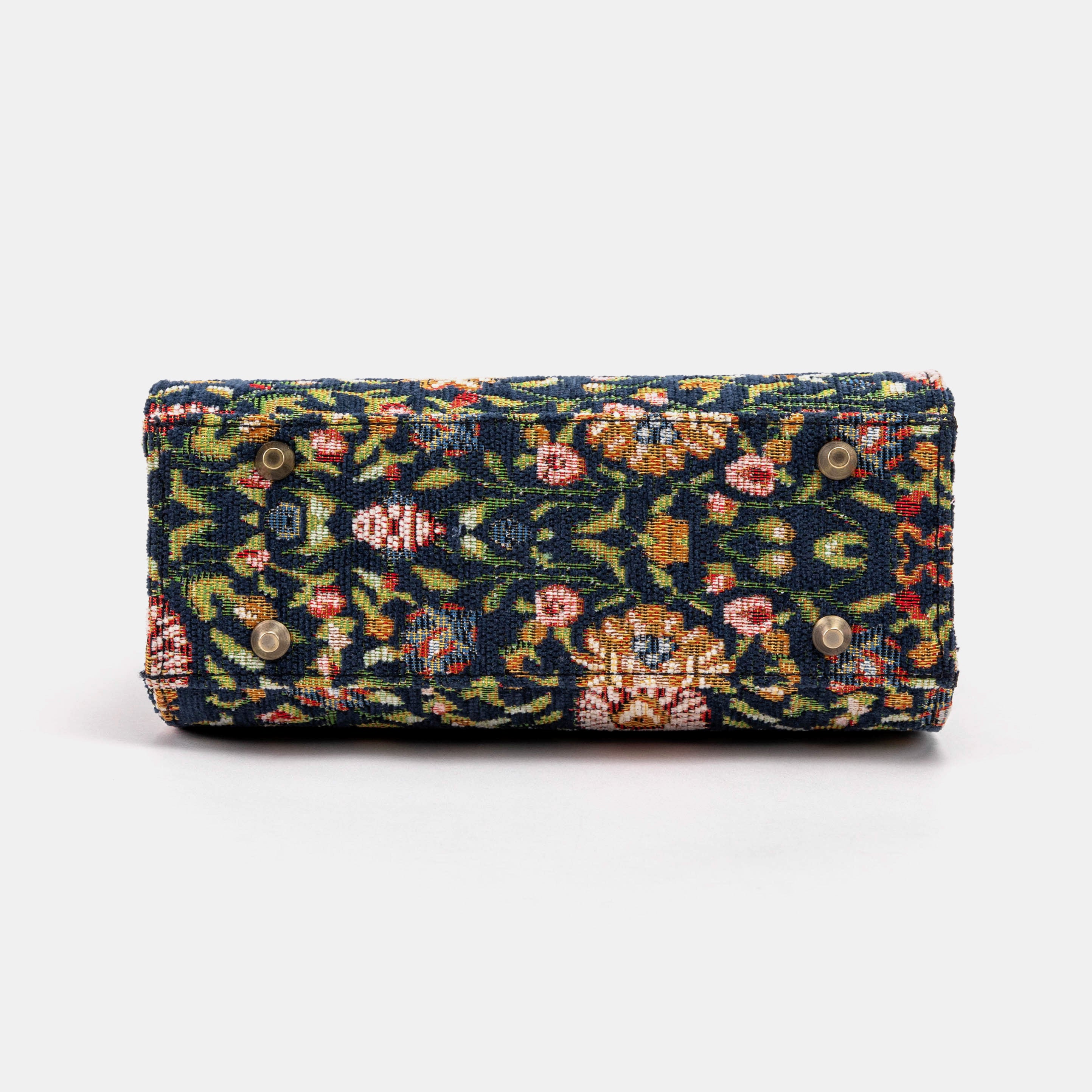 Oriental Navy Flap Satchel Carpetbag of America bottom