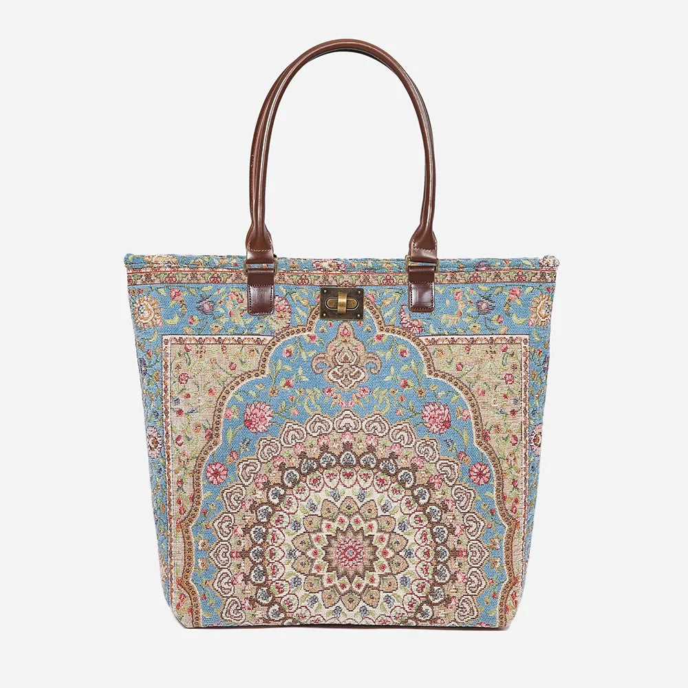 Oriental Blue Carpet Tote Shopper