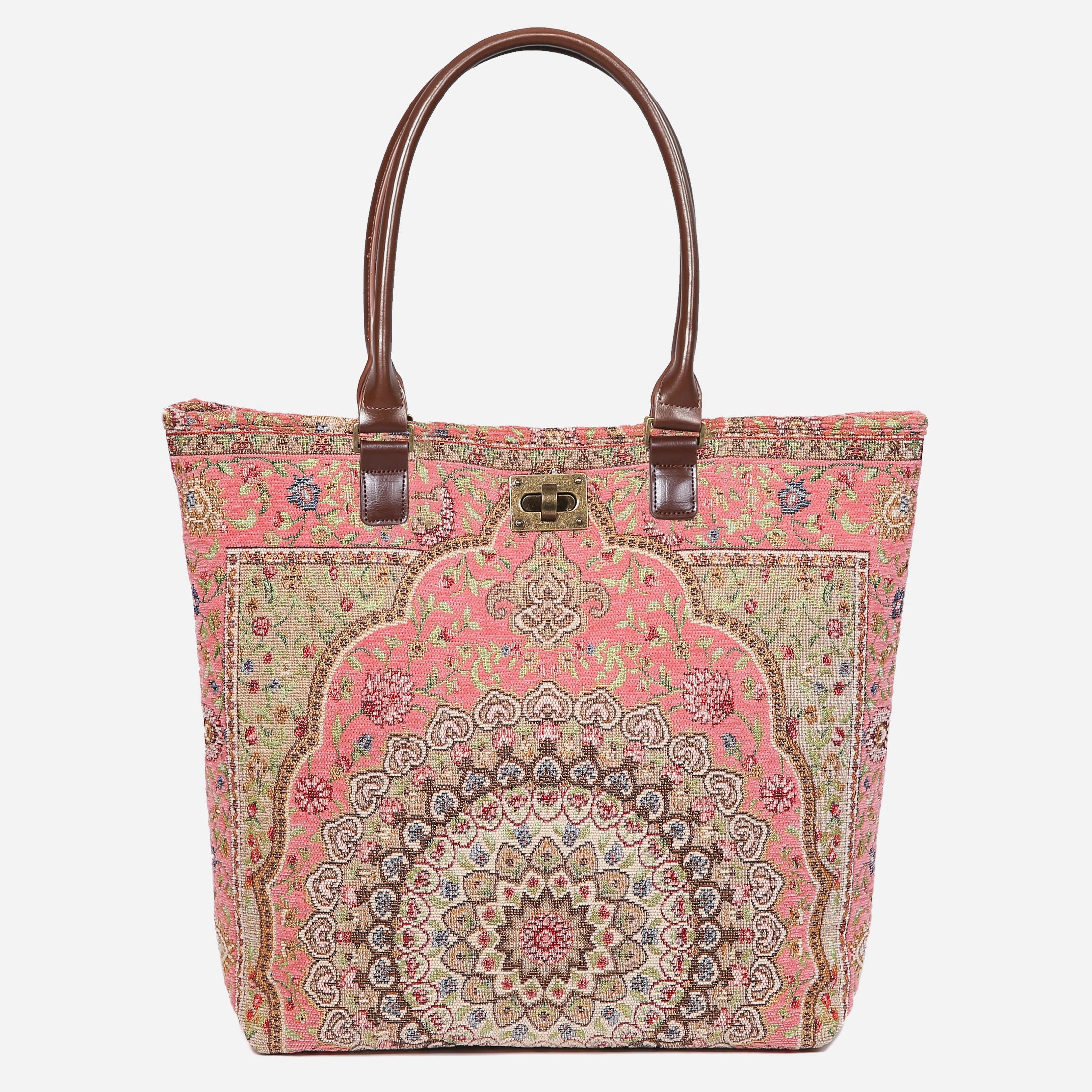 Oriental Pink Carpet Tote Shopper Carpetbag of America main