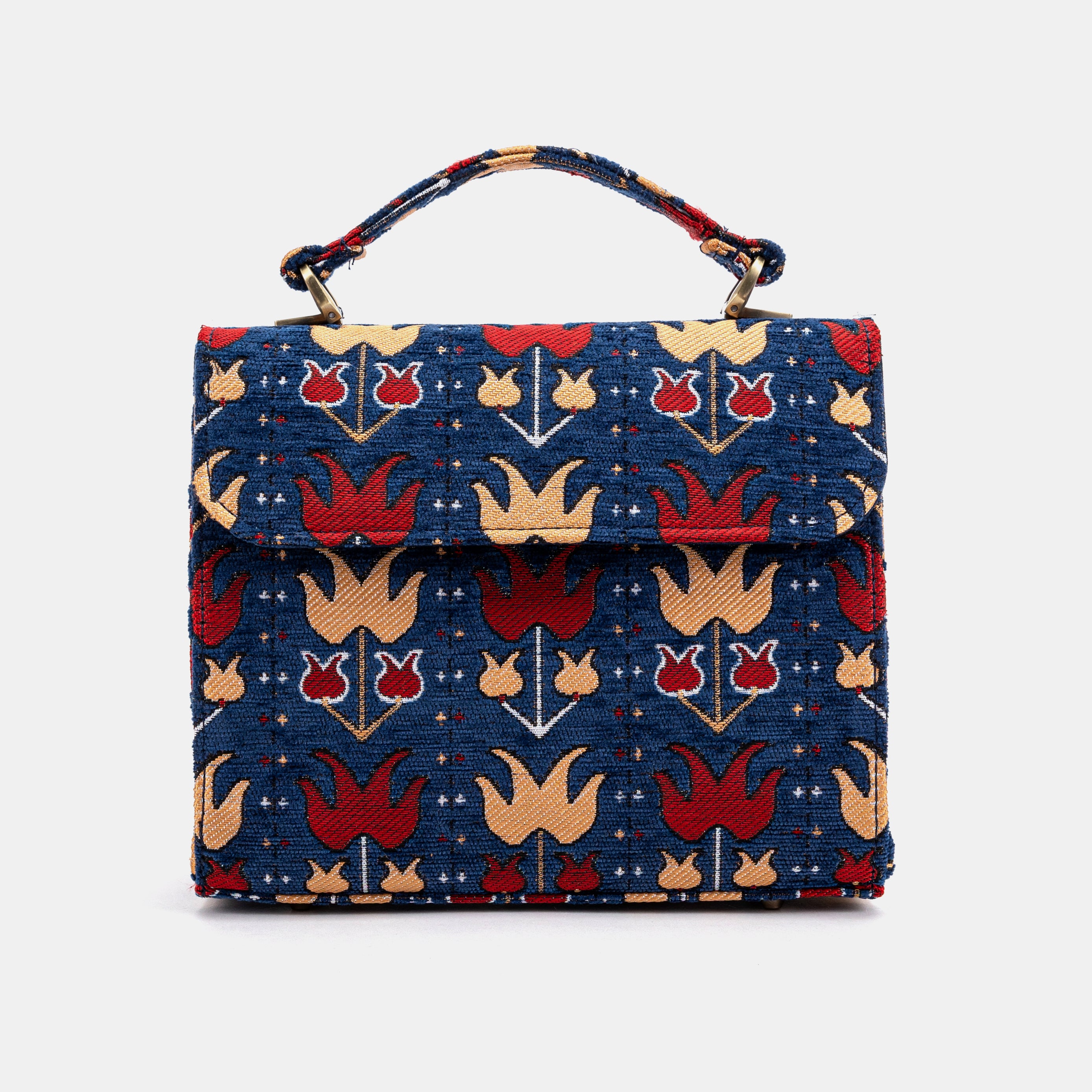 Poppy Bloom Flap Satchel Carpetbag of America main