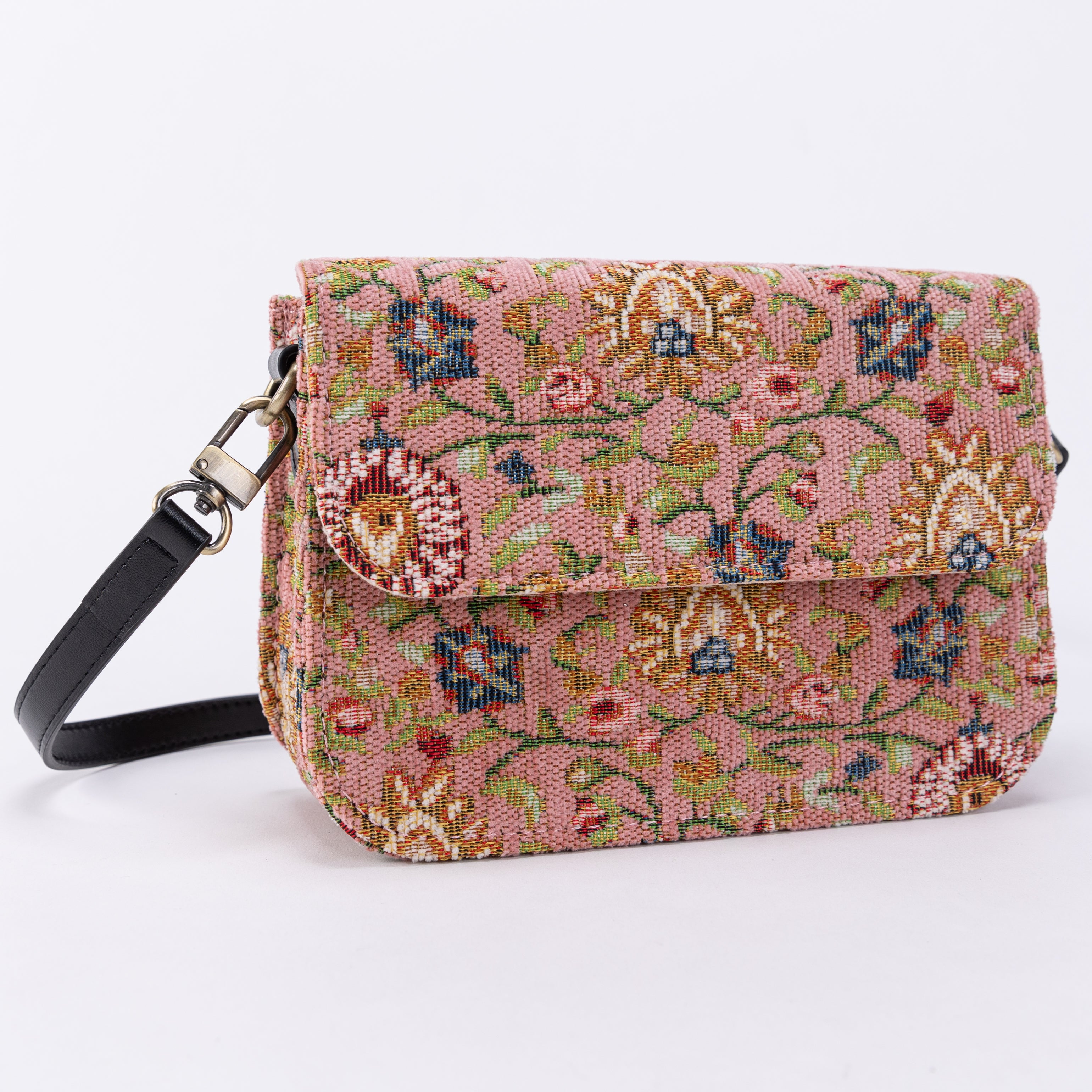 Oriental Pink Flap Crossbody Bag FRONT