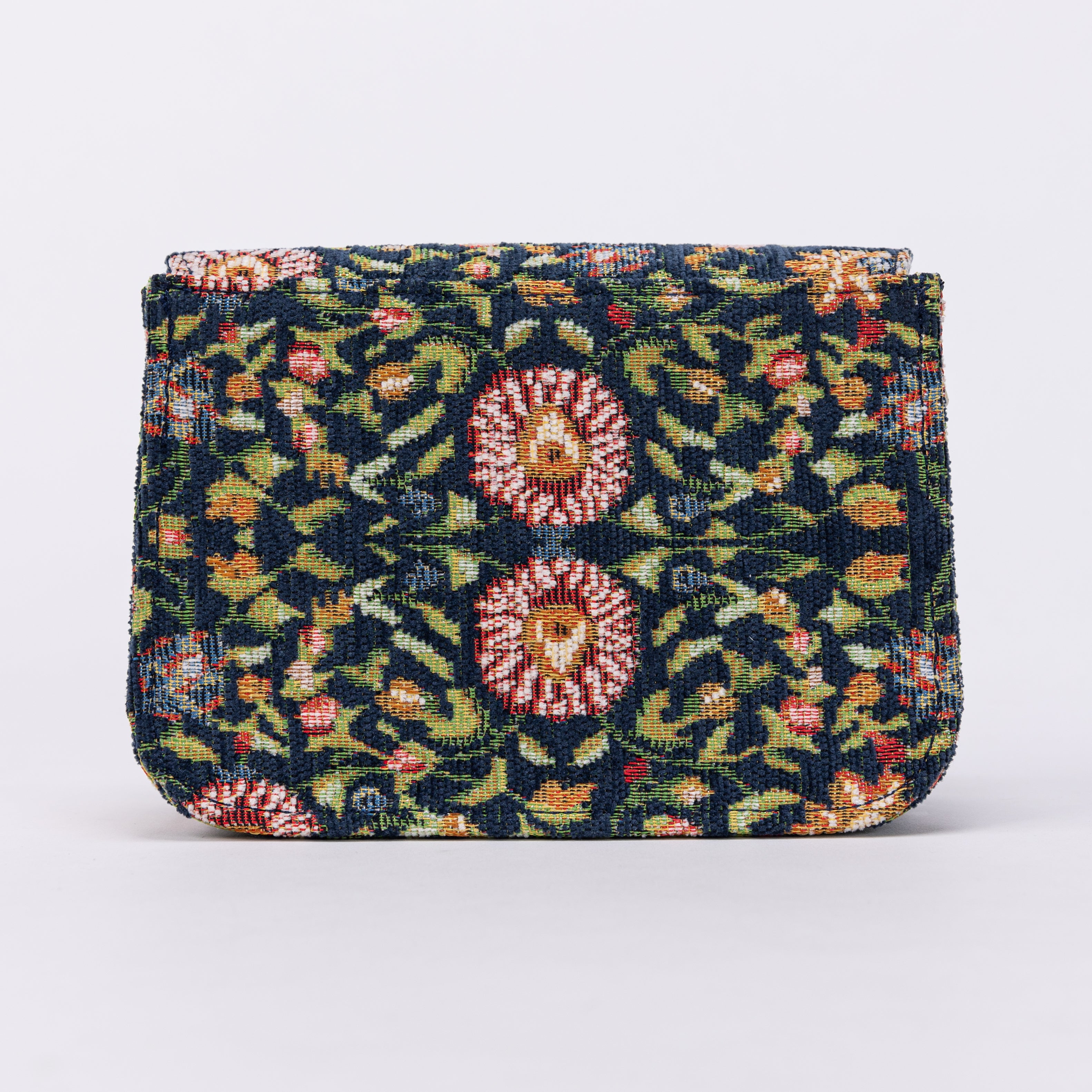 Oriental Navy Flap Crossbody Bag BACK
