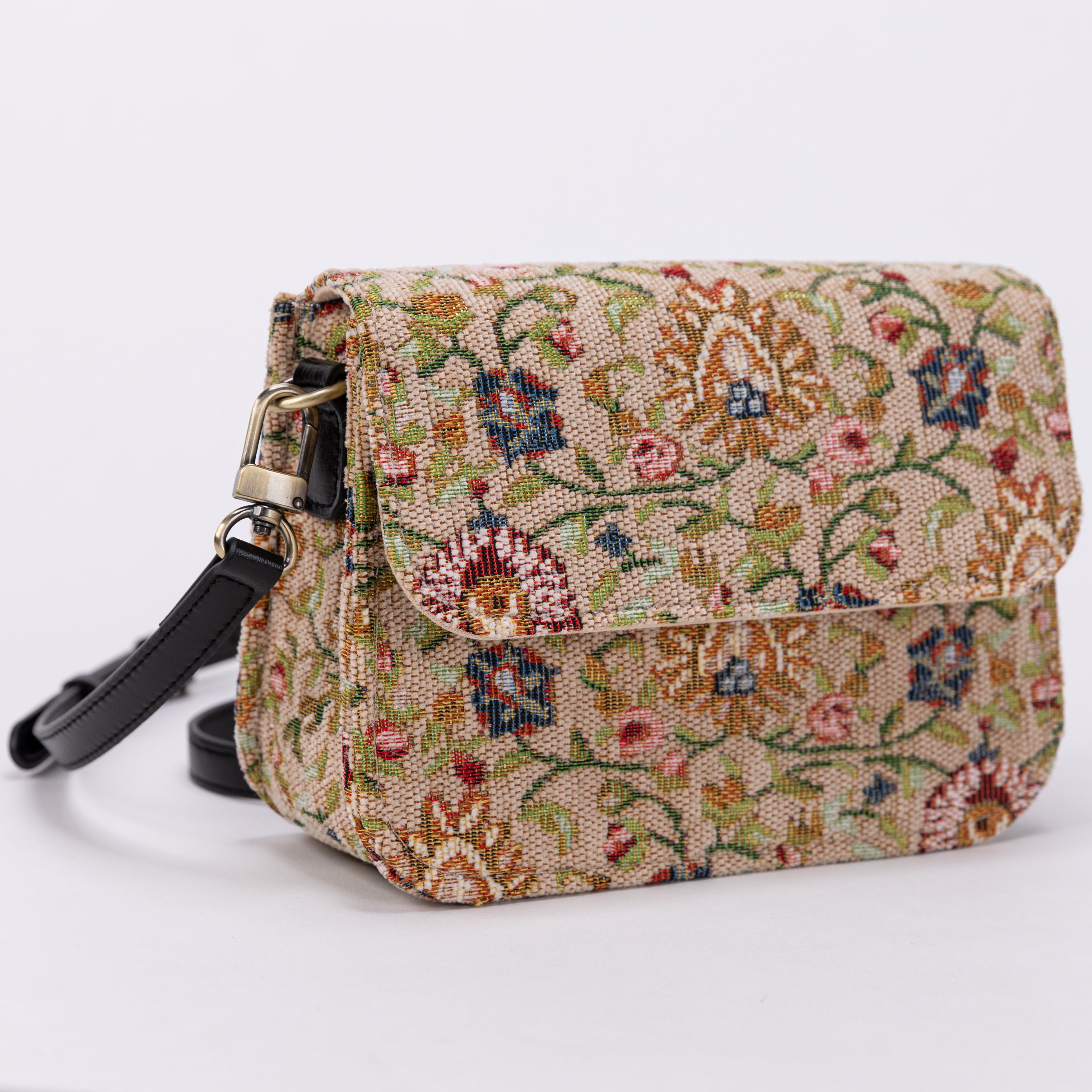 Oriental Beige Flap Crossbody Bag FRONT