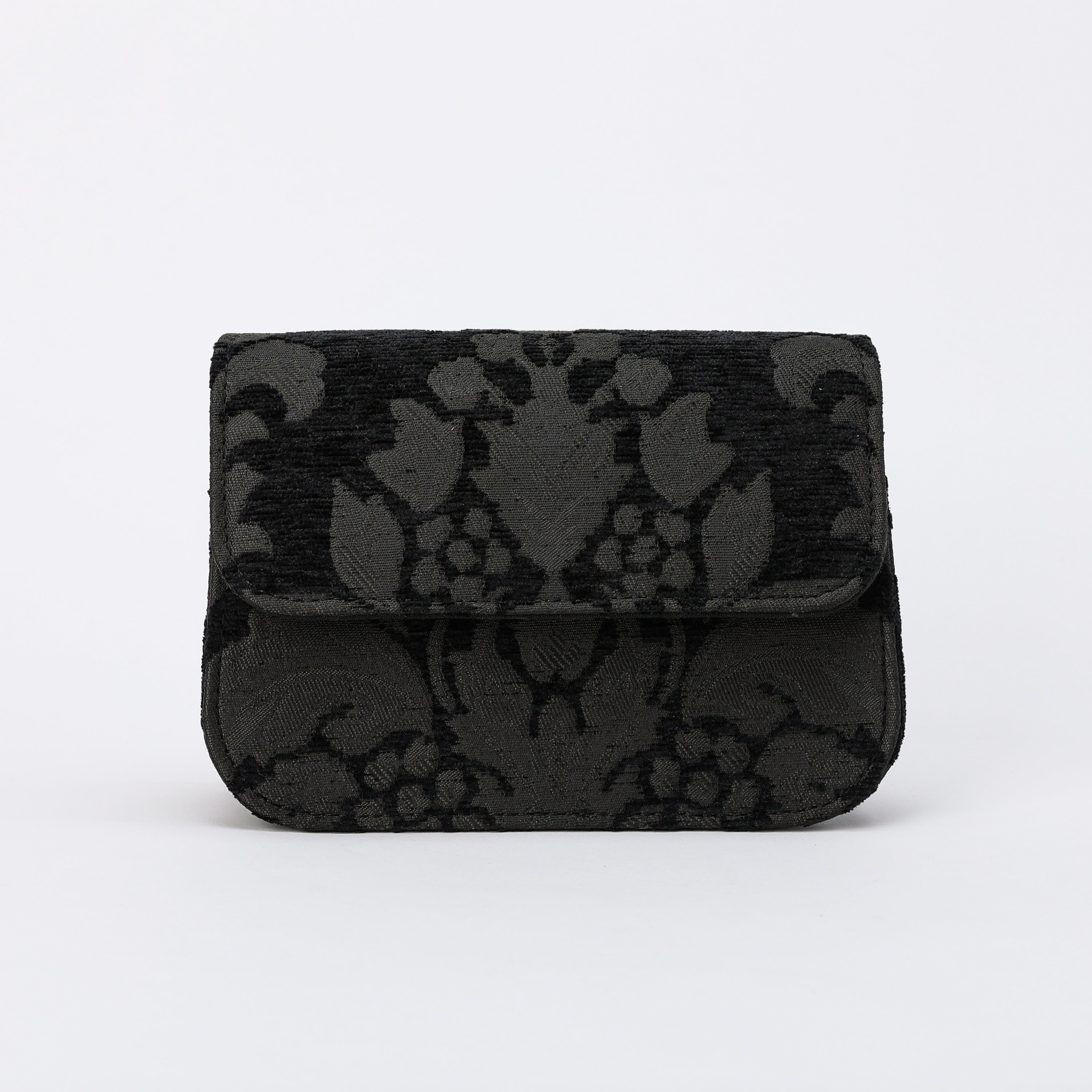 Victorian Blossom blk Flap Crossbody Bag carpet bag MCW Handmade-4