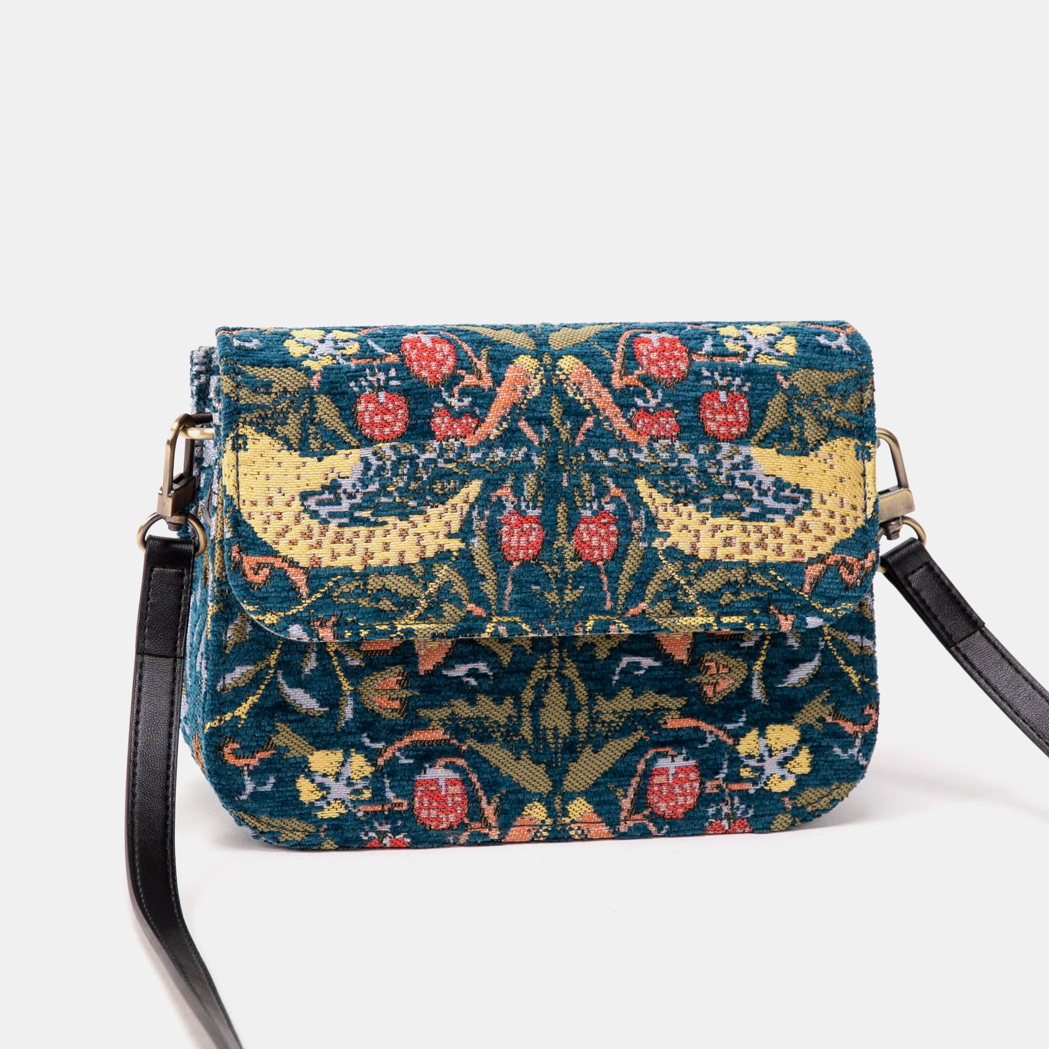 William Morris Strawberry Thief Flap Crossbody Bag flap