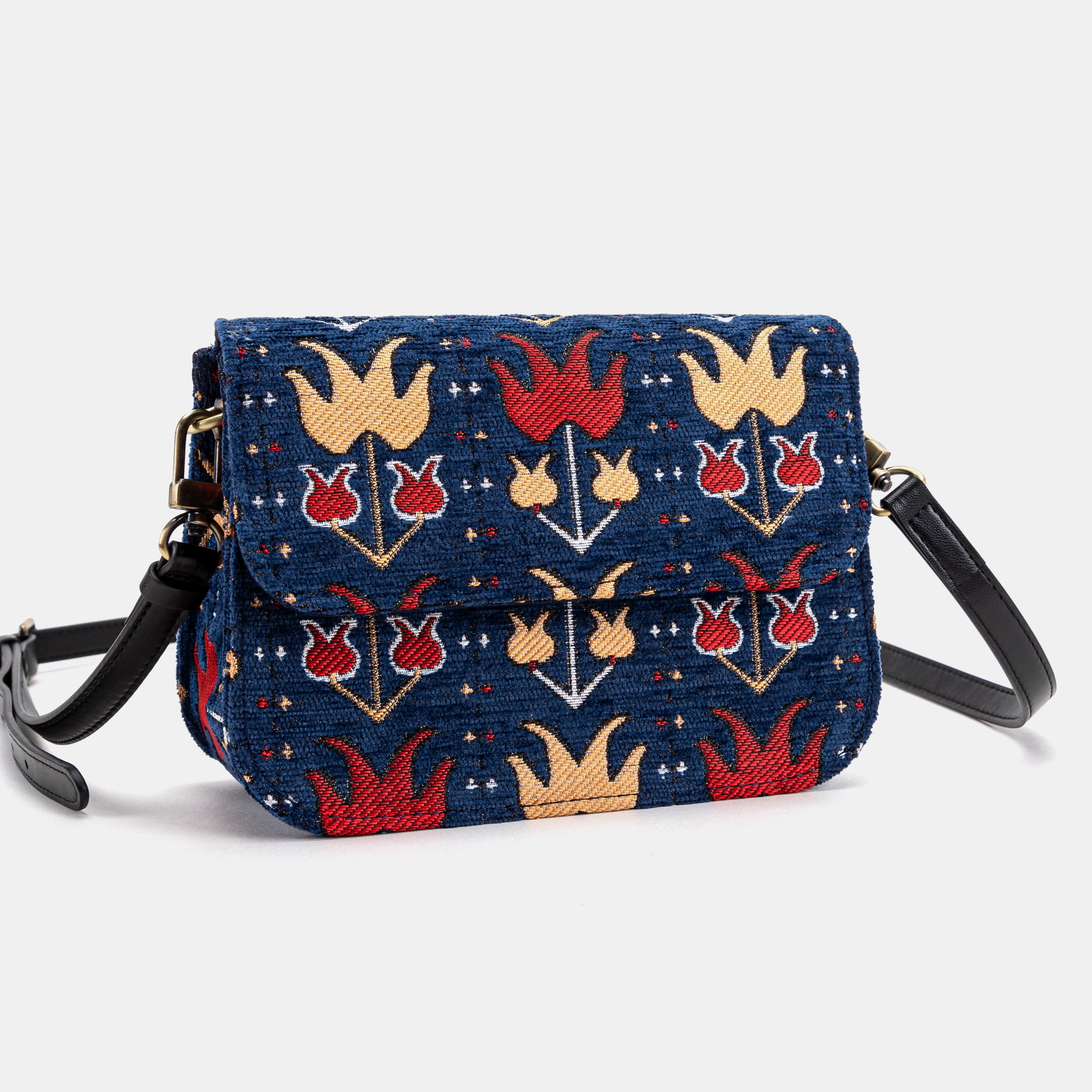 Poppy Bloom Flap Crossbody Bag FRONT