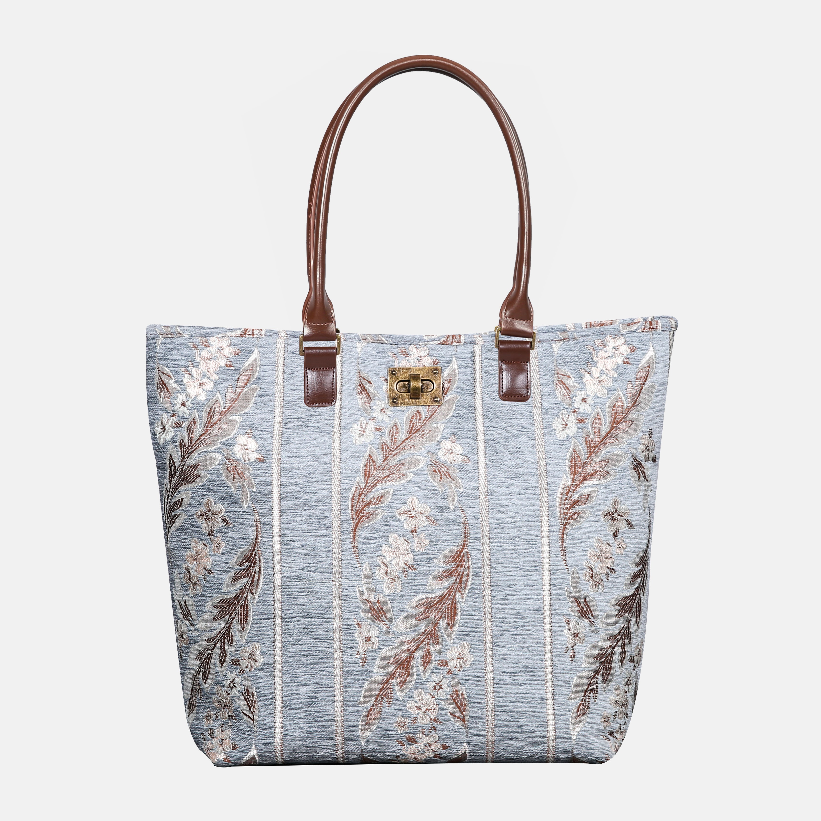 Victorian Stripes Blue Carpet Tote Shopper
