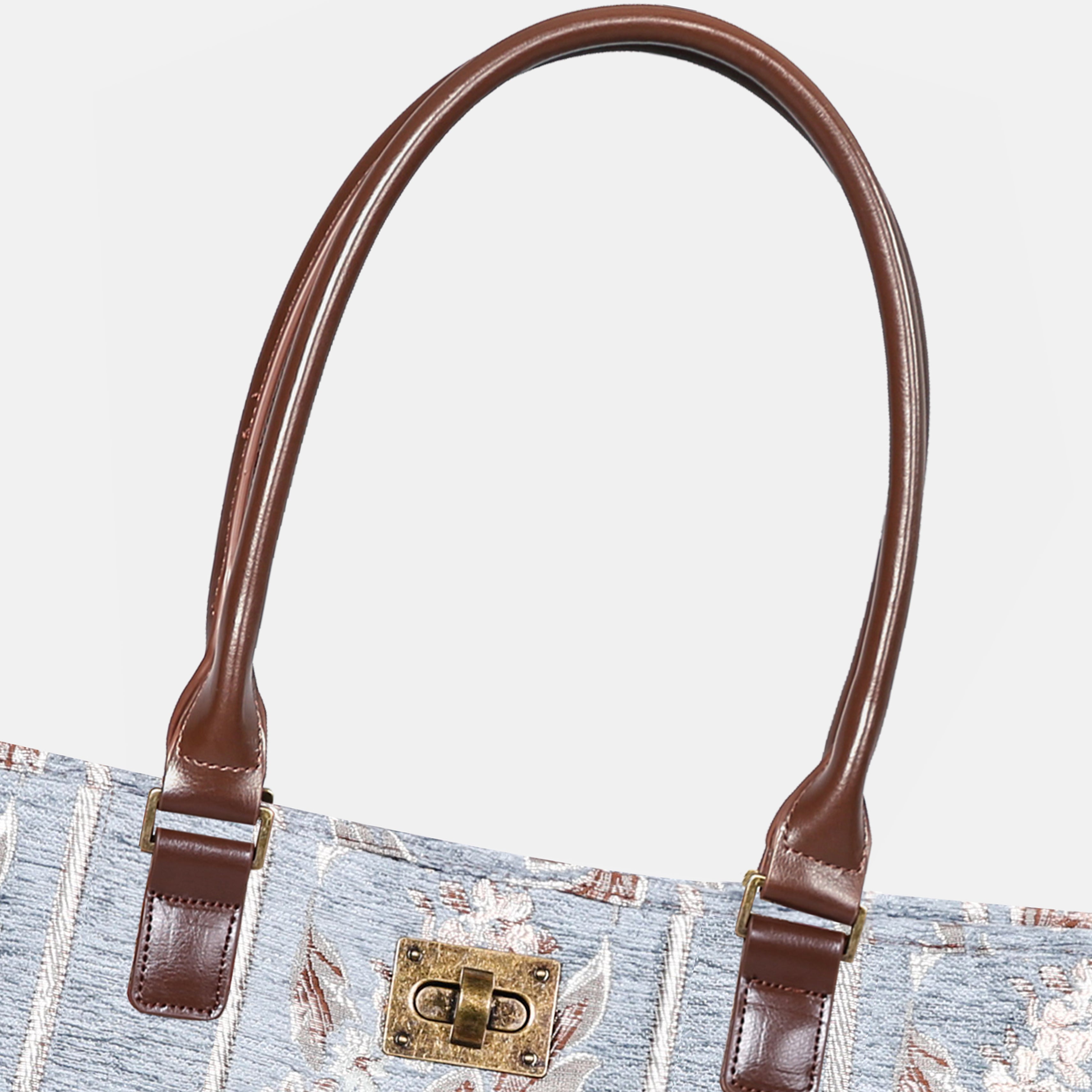 Victorian Stripes Blue Carpet Tote Shopper
