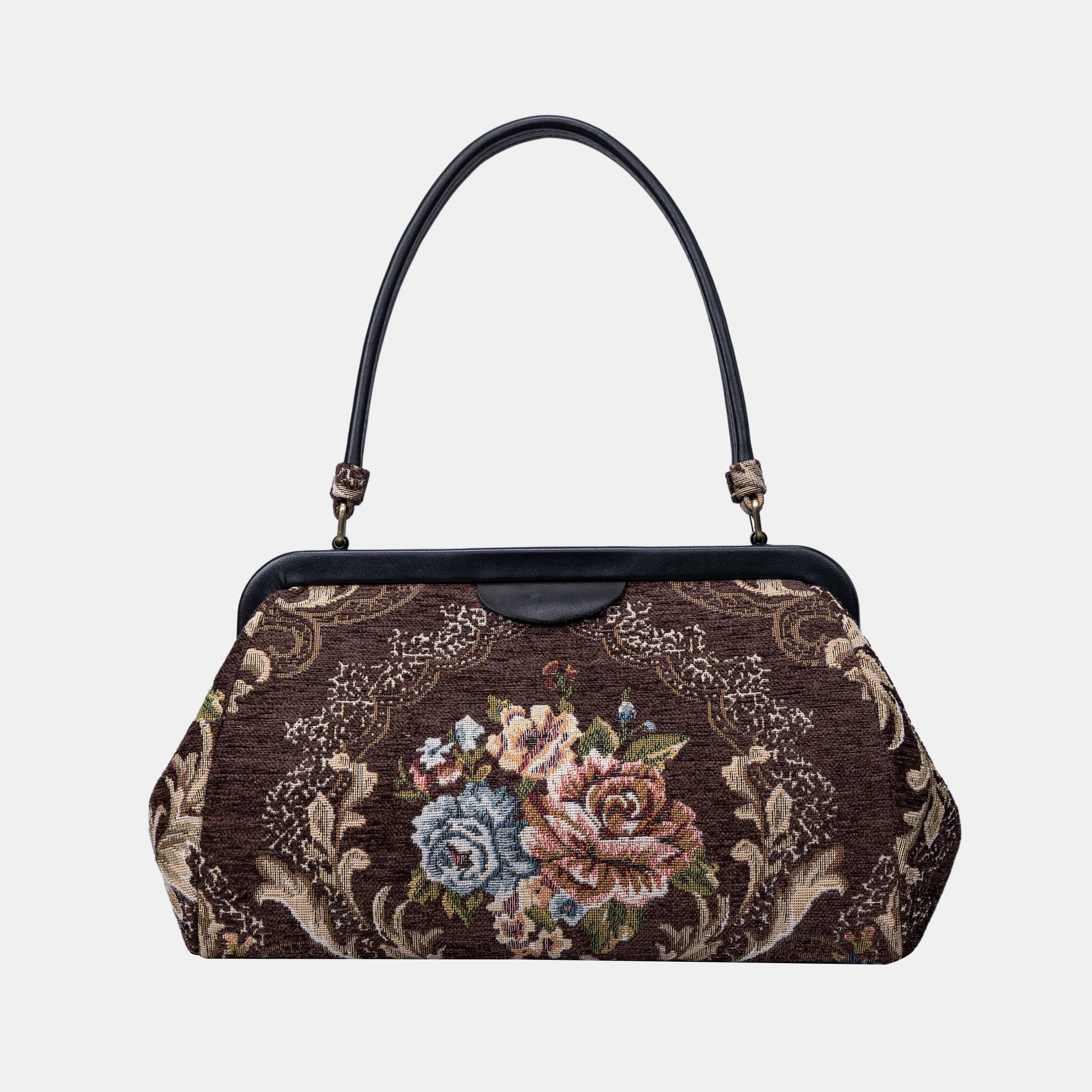 Floral Brown Shoulder Bag