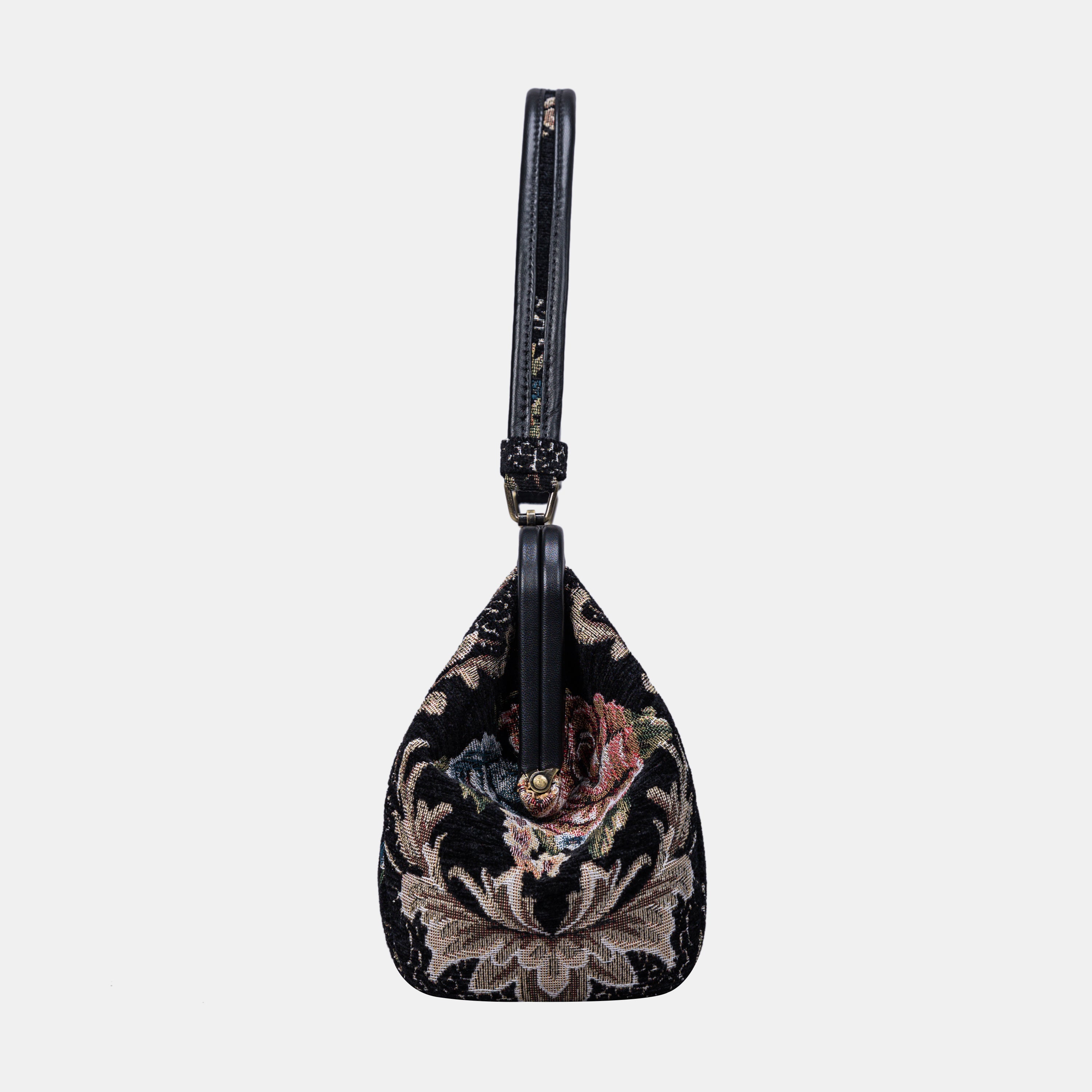 Floral Black Shoulder Bag