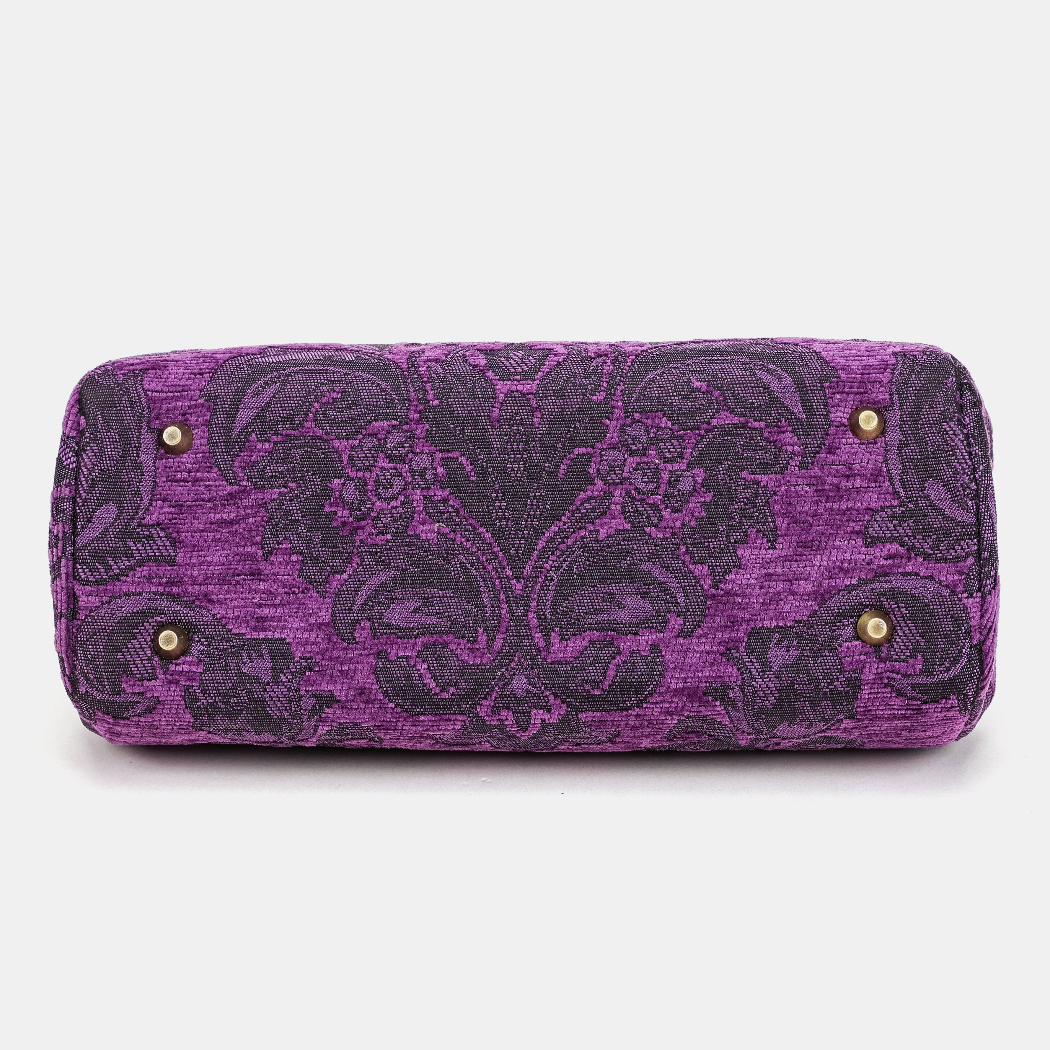 Victorian Blossom purple Shoulder Bag Carpetbag of America bottom