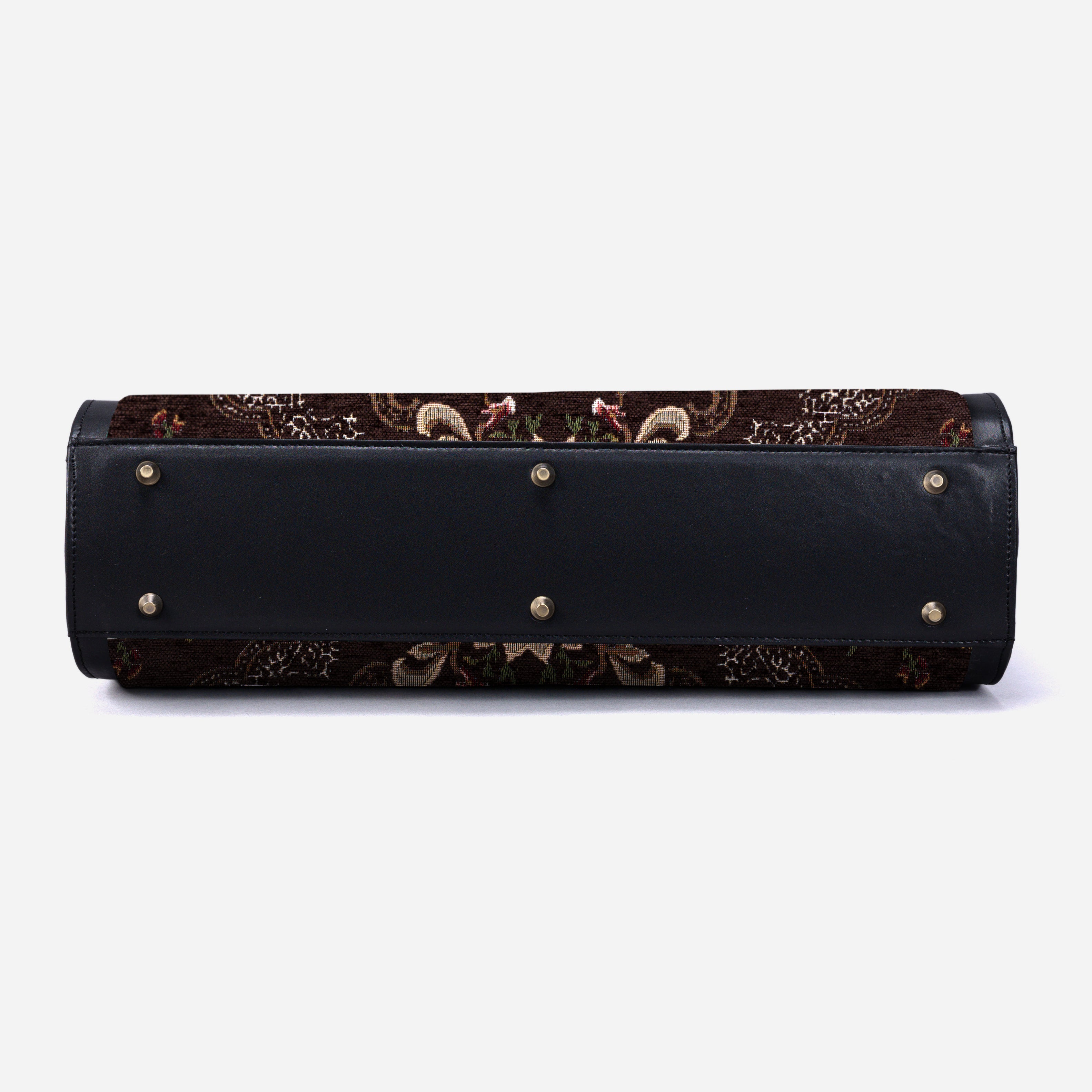 Floral Brown Business Tote bottom