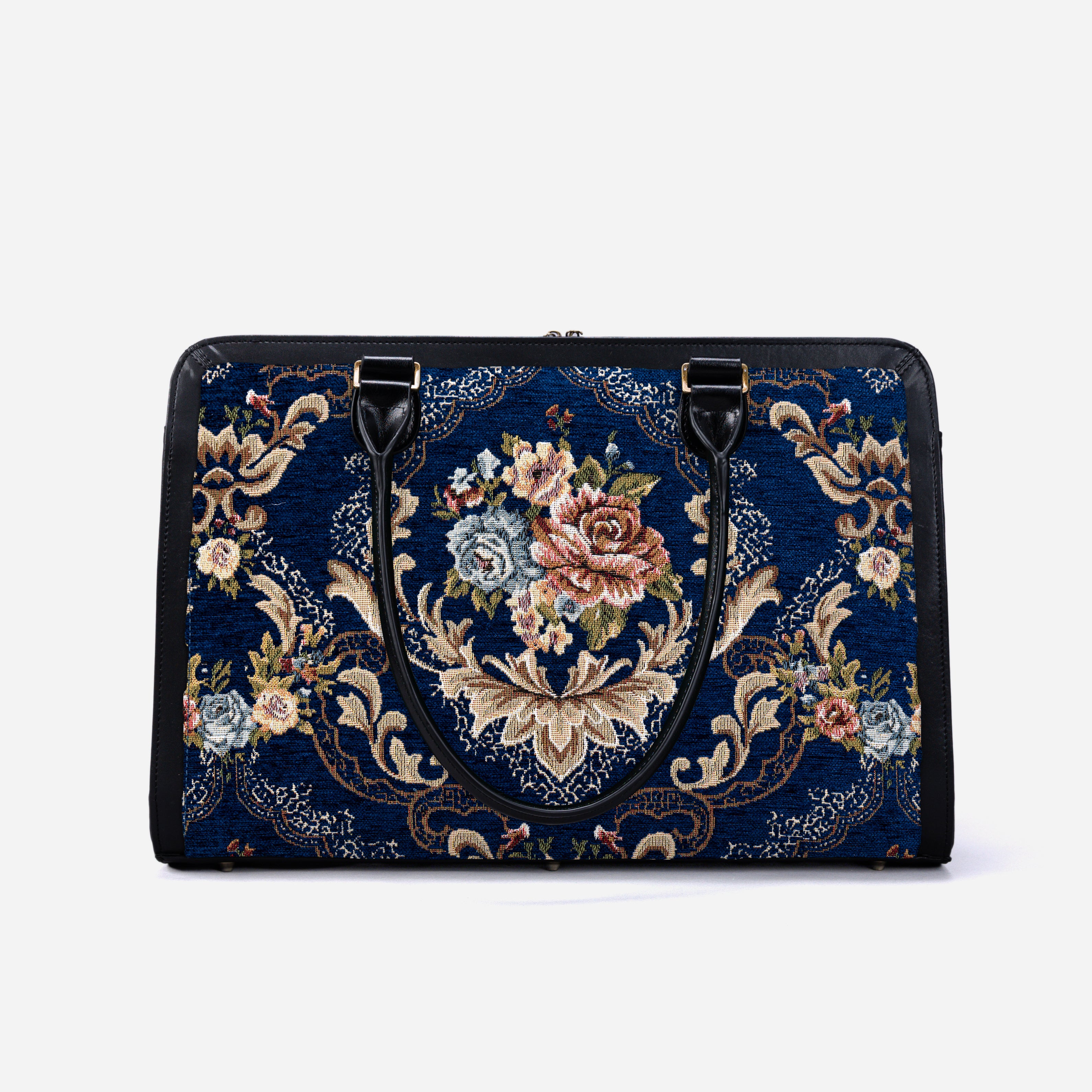 Floral Blue Business Tote back