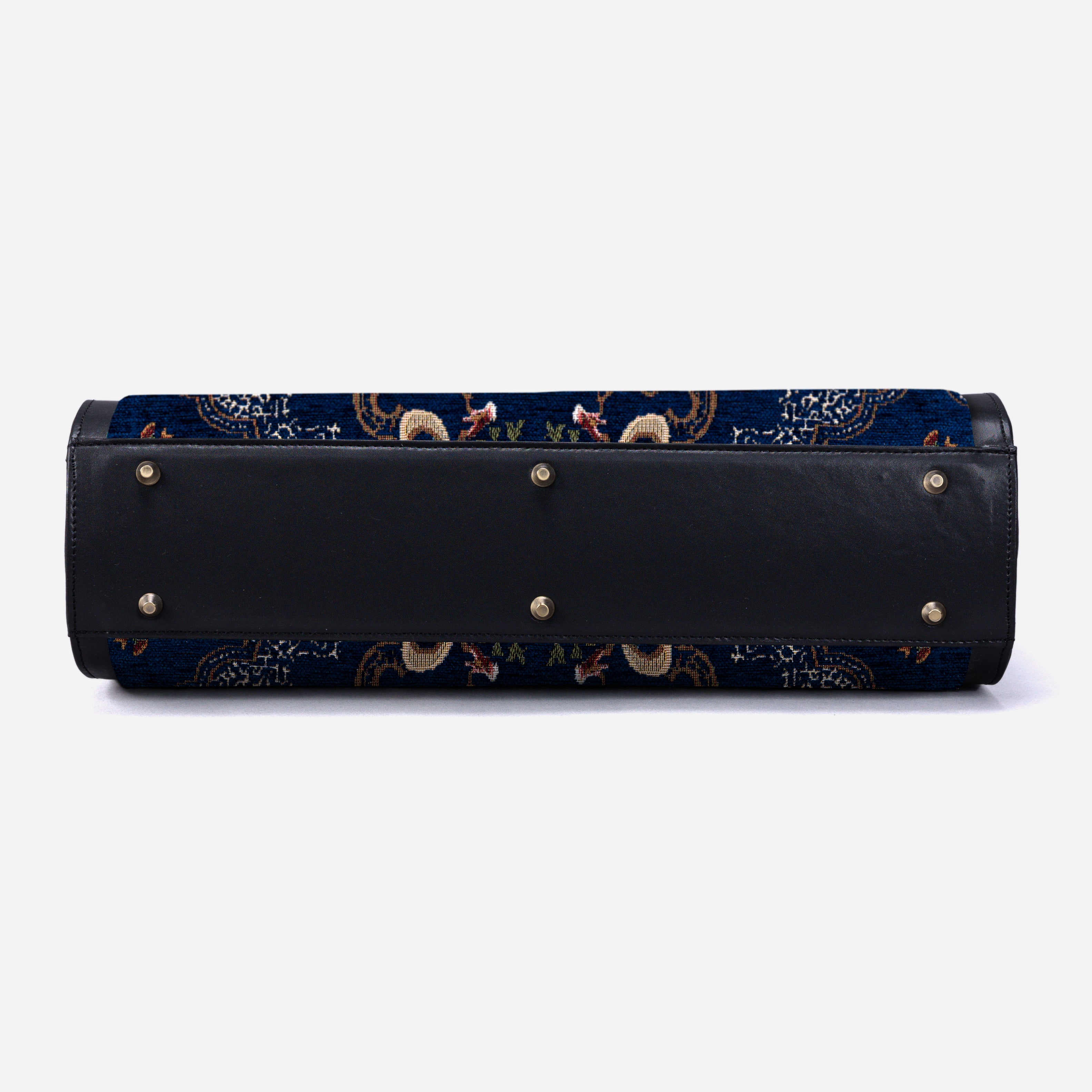 Floral Blue Business Tote bottom