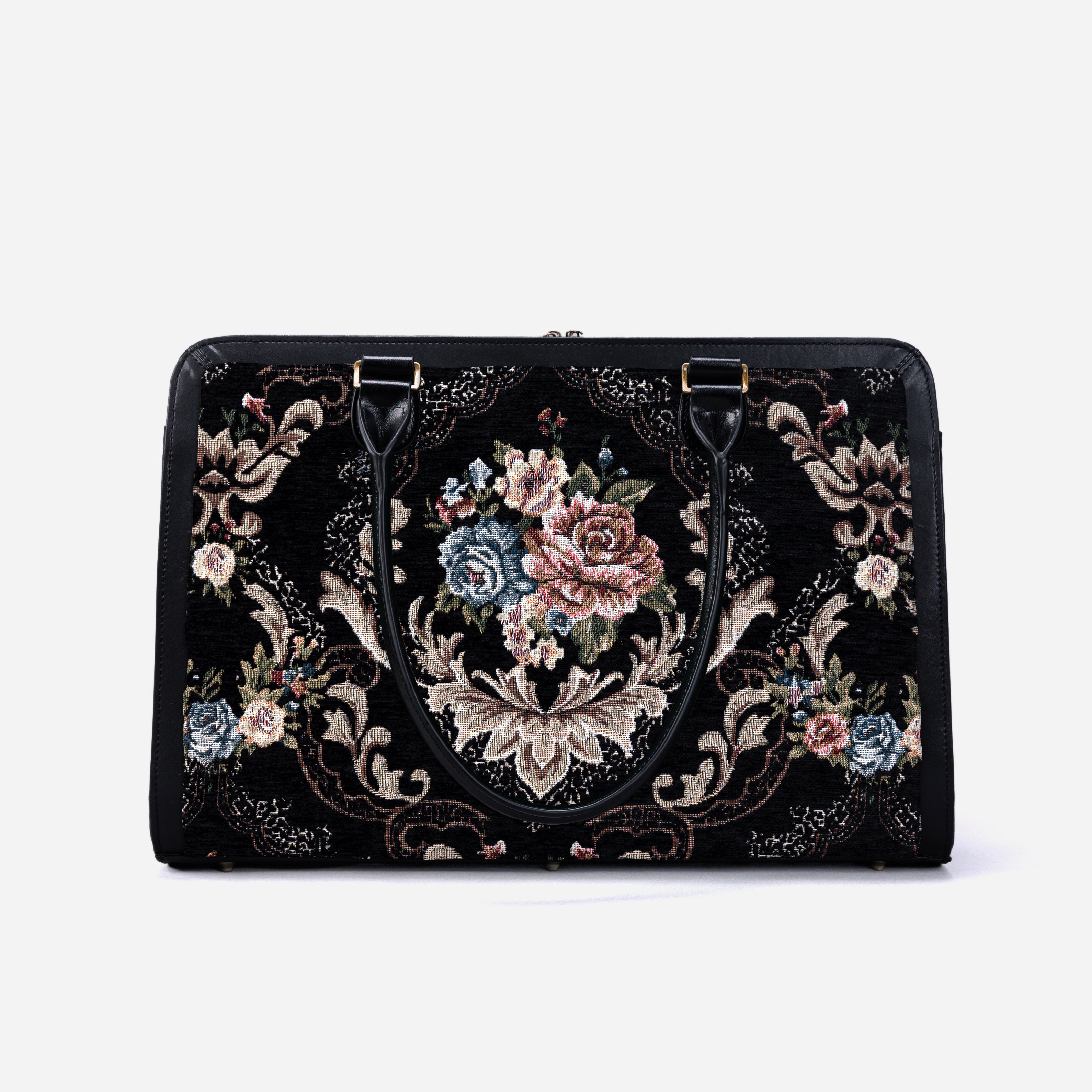 Floral Blue Business Tote back