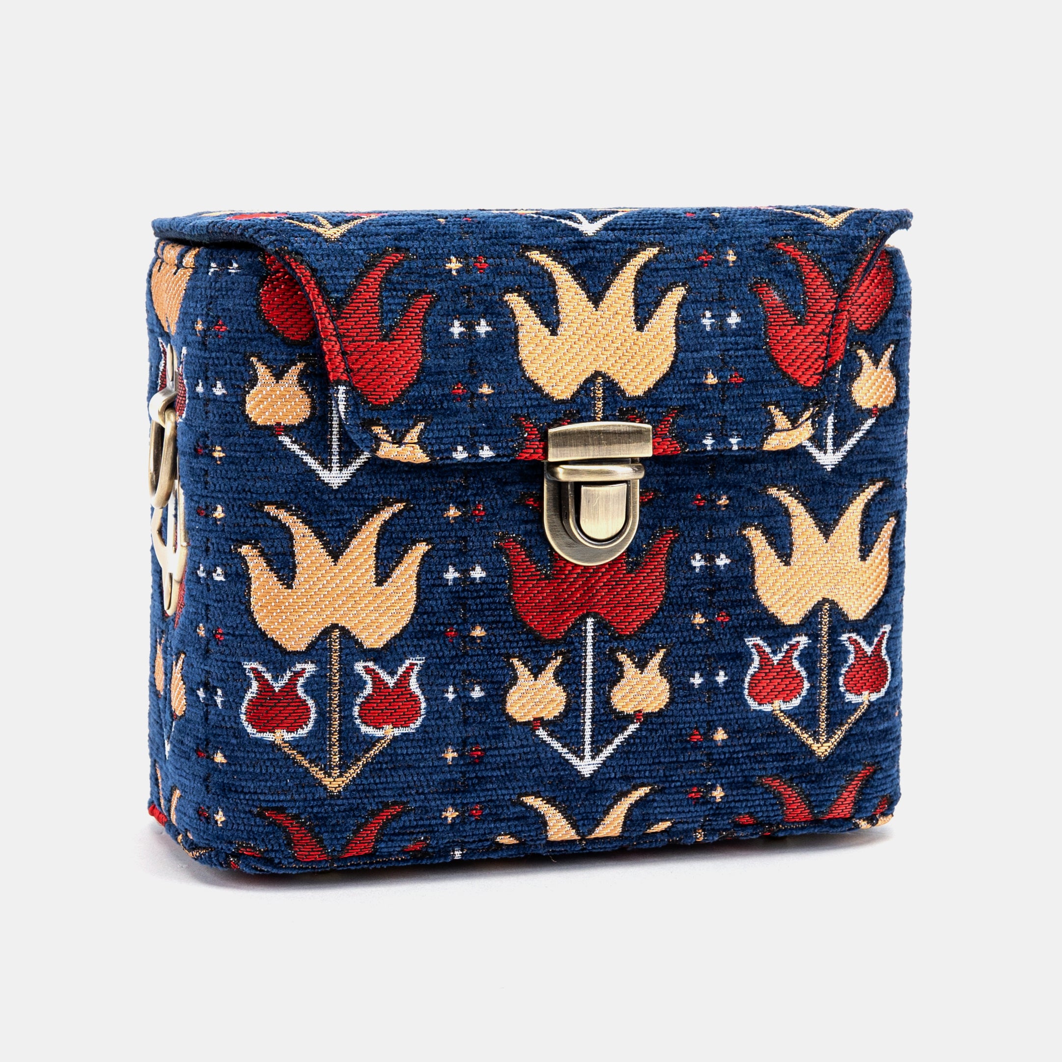 Poppy Bloom Emma Small Train Case Crossbody of America front side