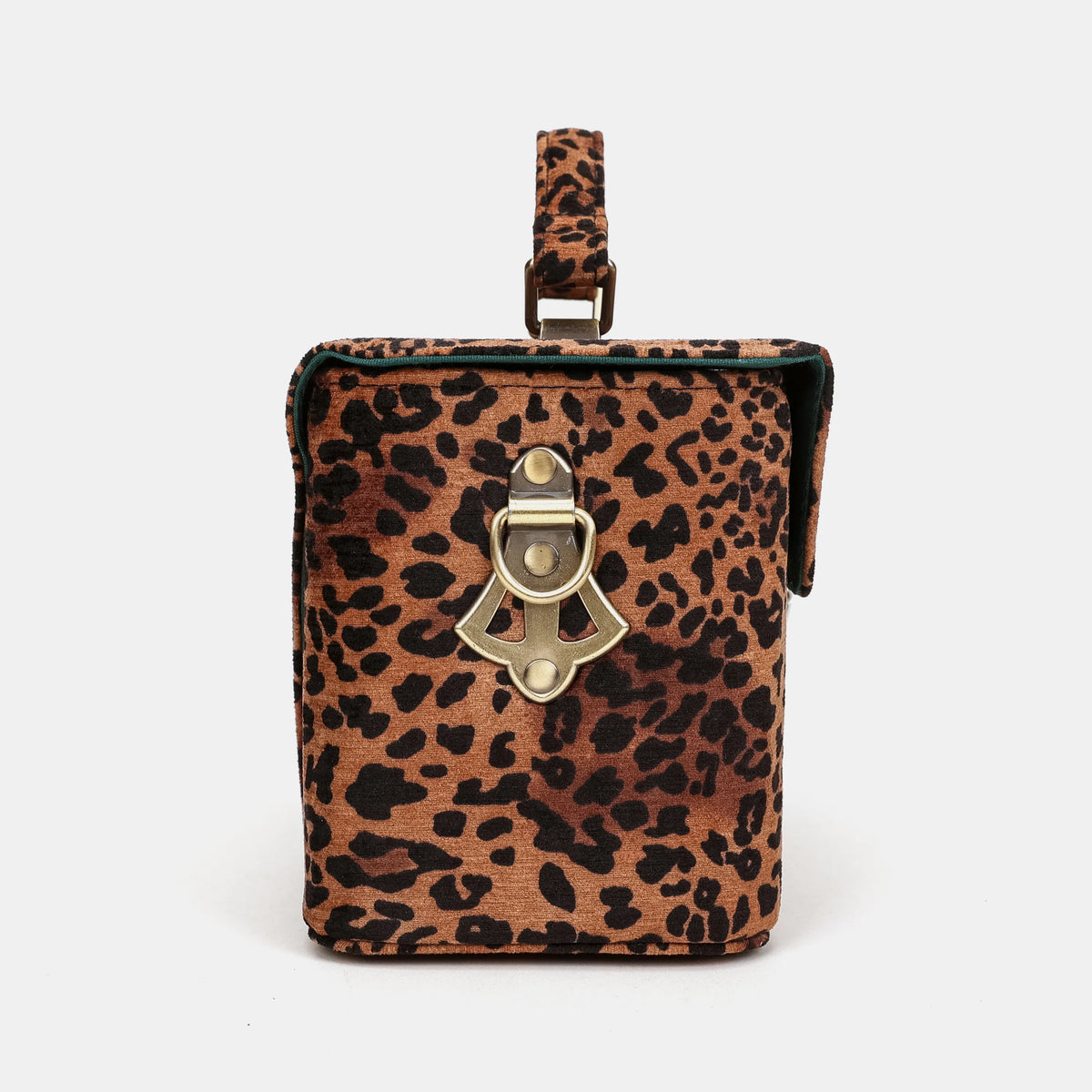 Leopard Classic Clara Medium Train Case Purse of America side