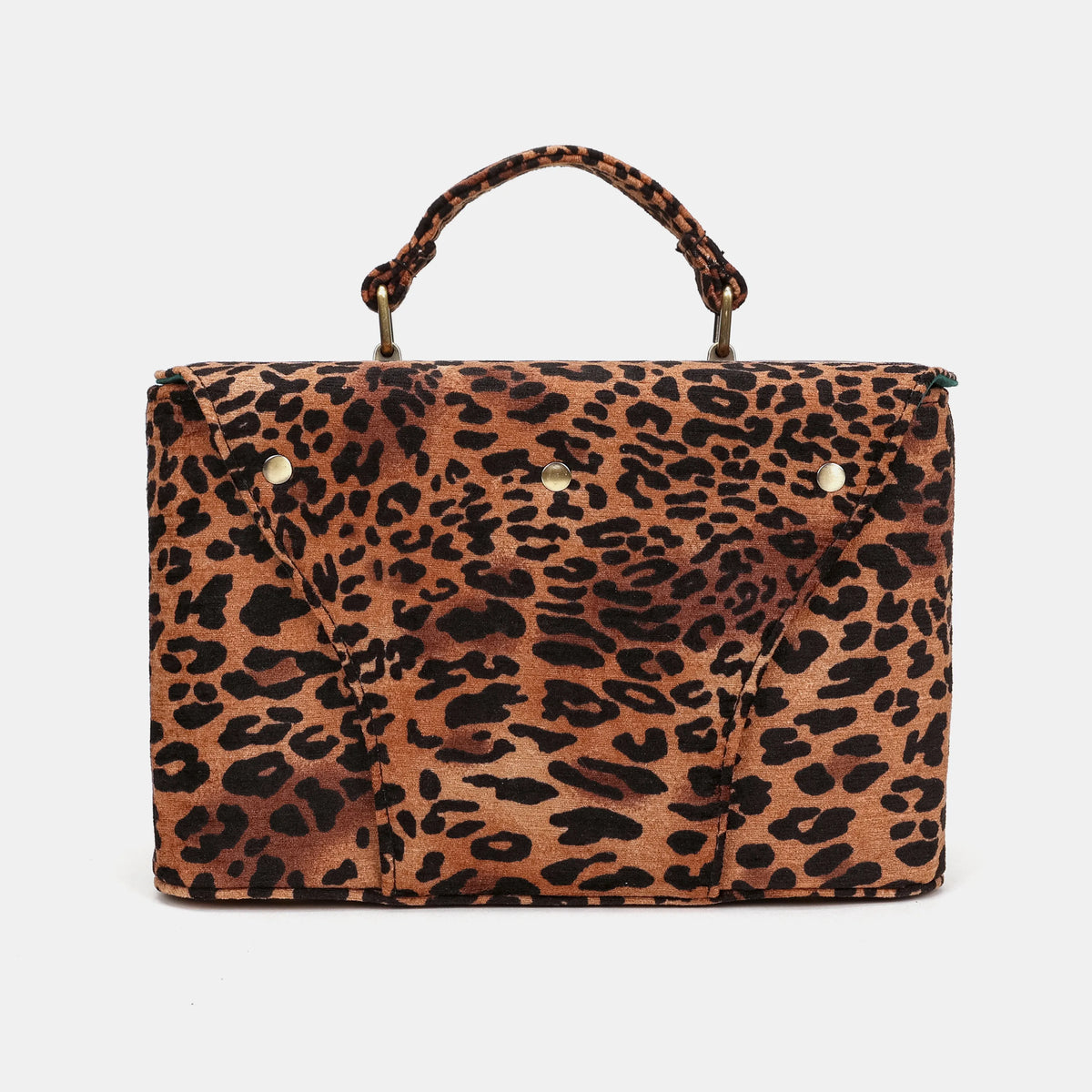 Leopard Classic Clara Medium Train Case Purse of America back