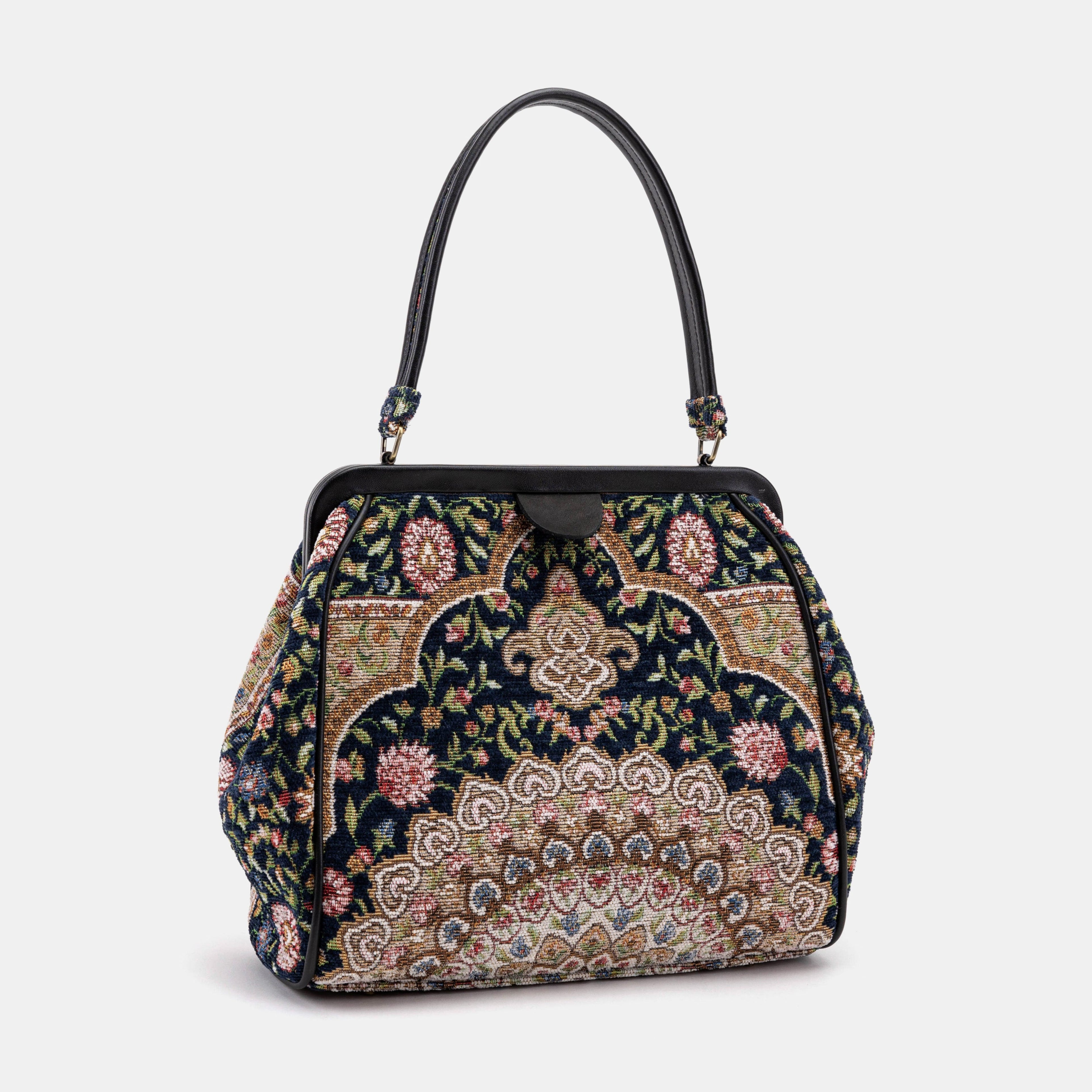 Oriental Navy Alma Shoulder Bag front side