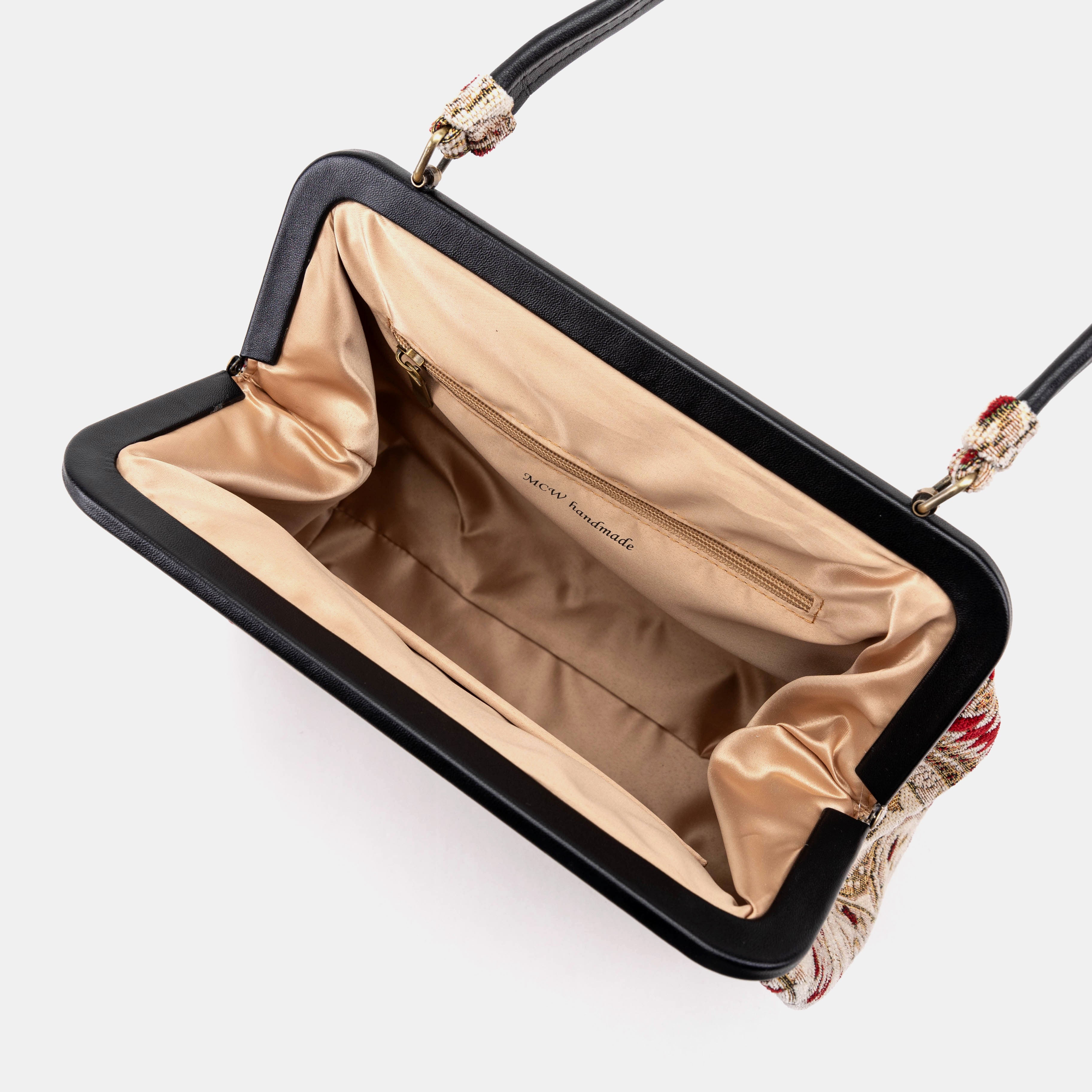 Golden Age Red Alma Shoulder Bag inside