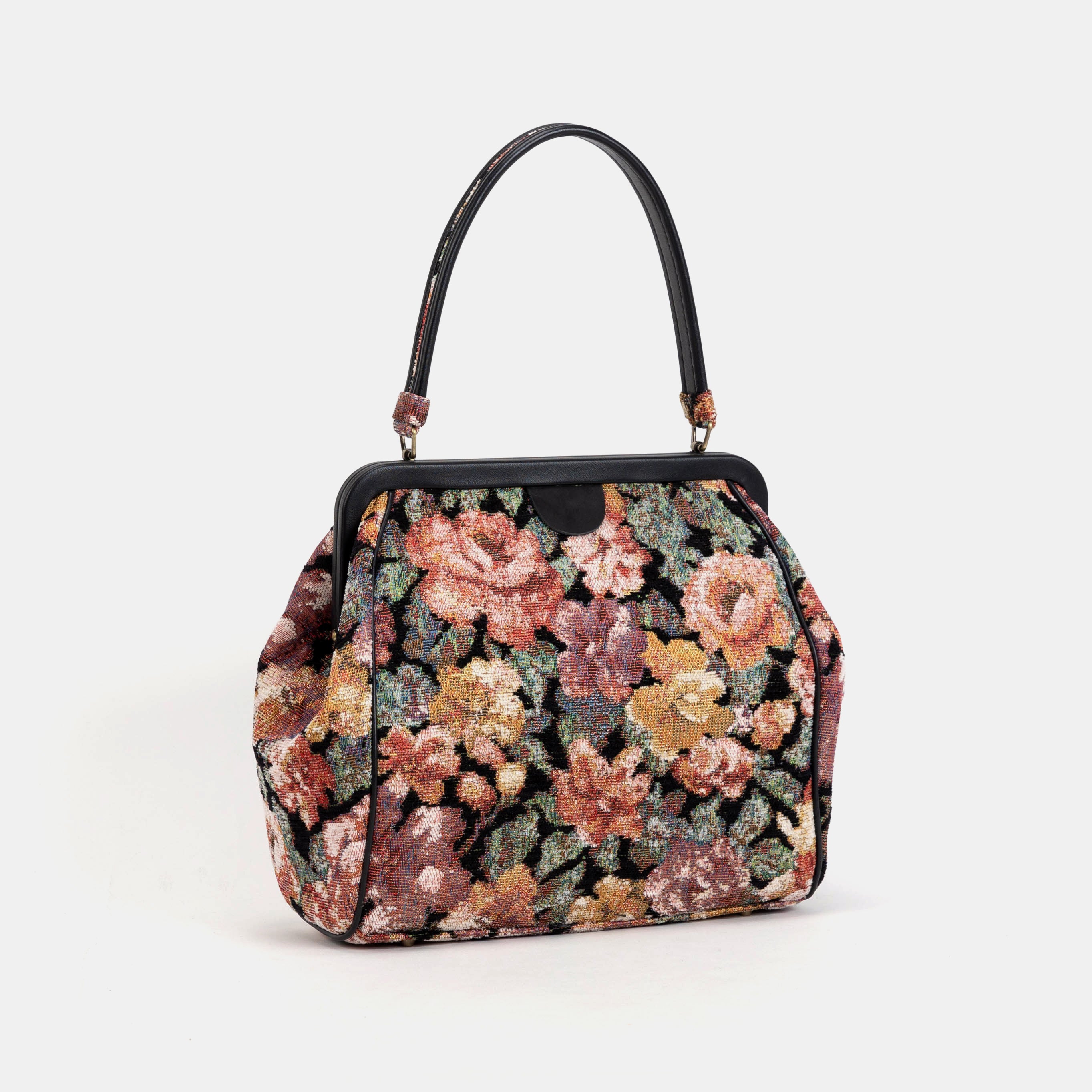 Floral Rose Alma Shoulder Bag Carpet Bag of America front side