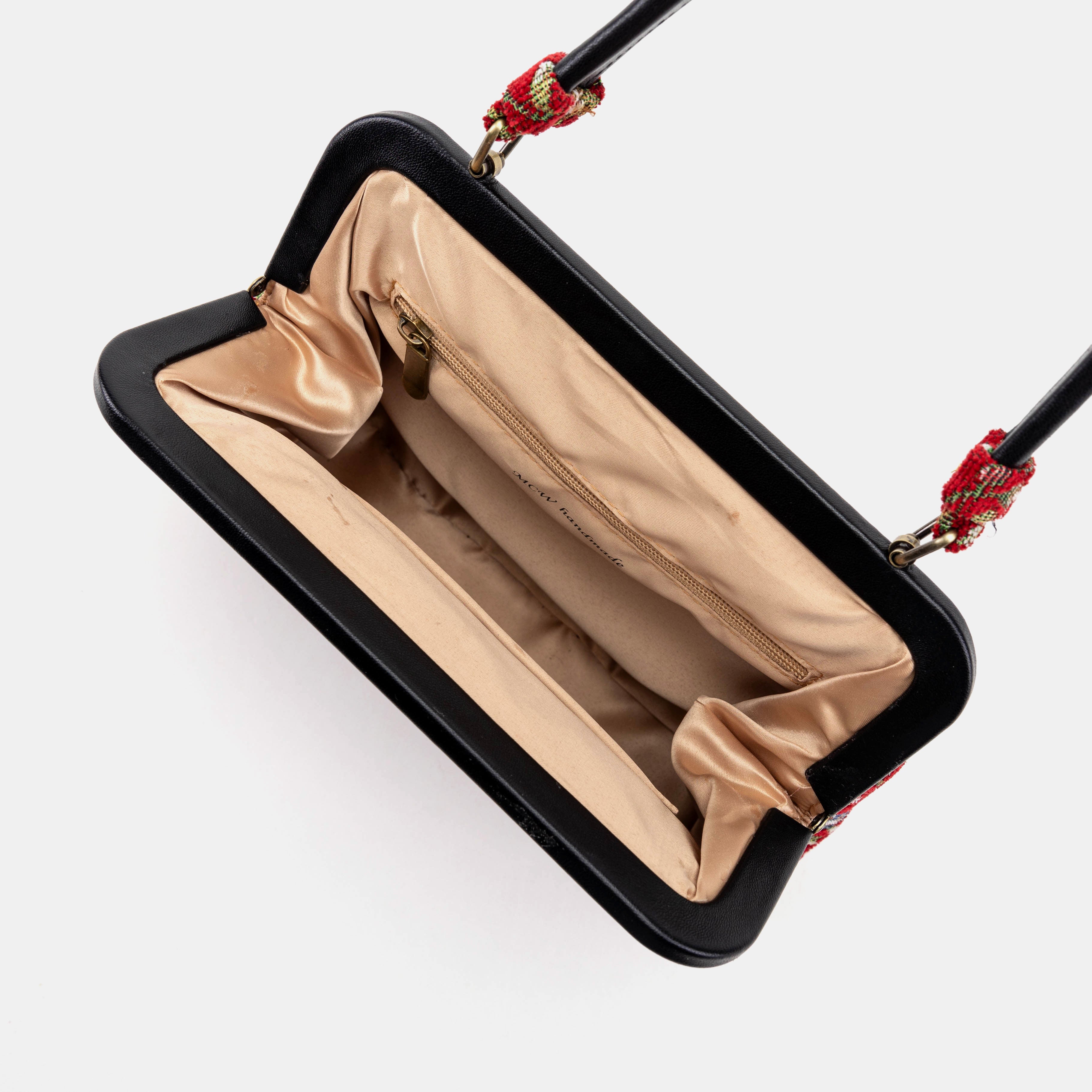 Oriental Red Alma Satchel inside