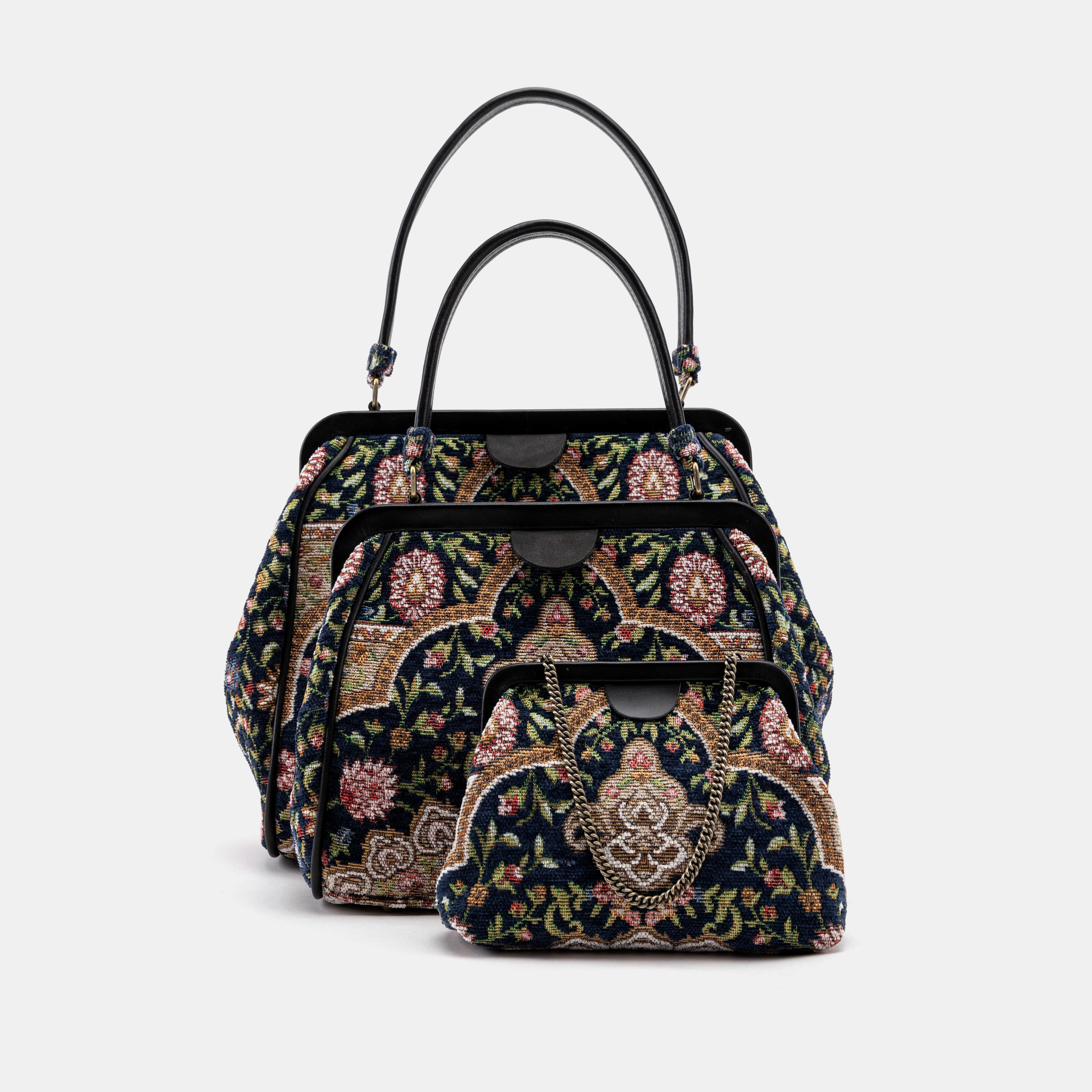 Oriental Navy Alma Satchel