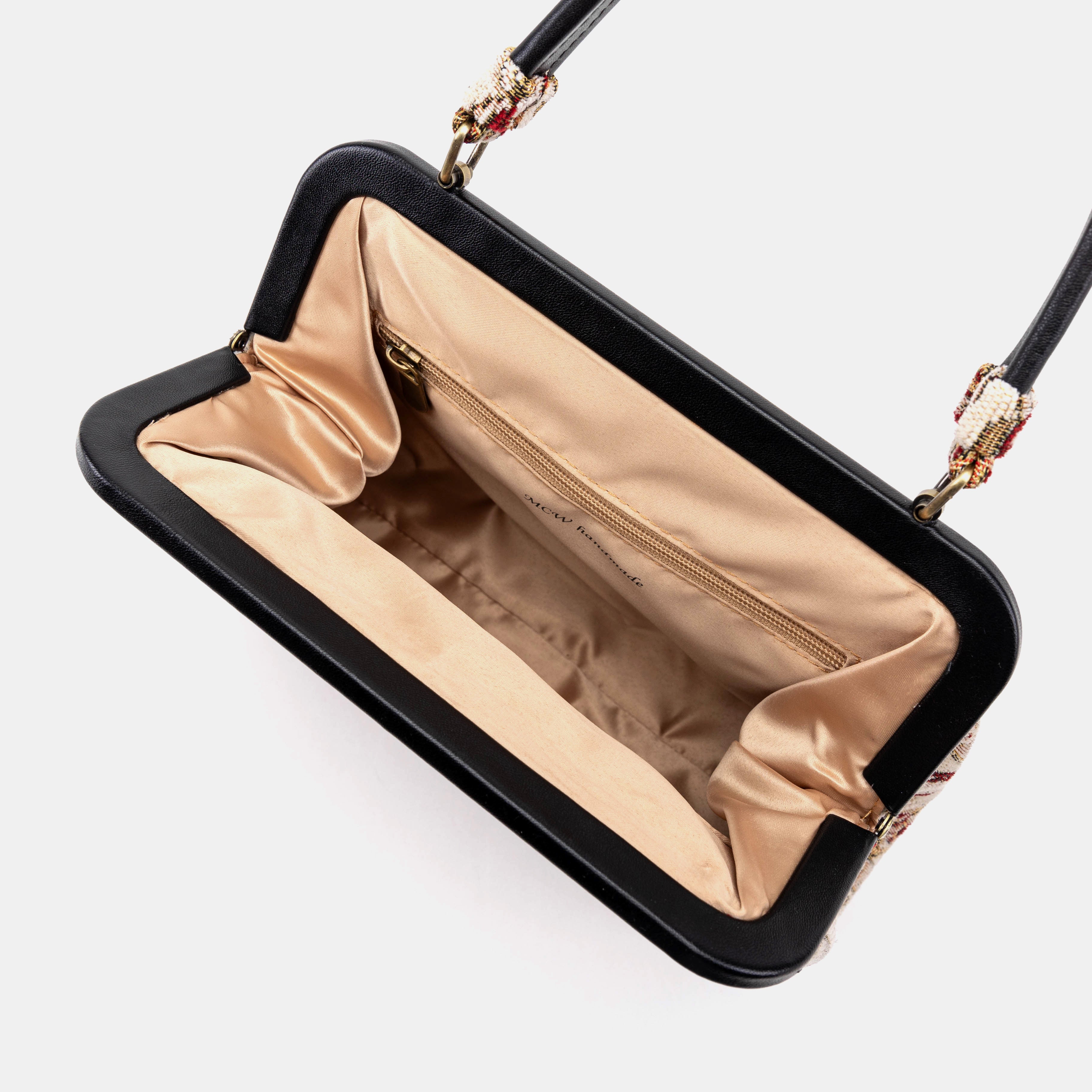 Golden Age Red Alma Satchel inside