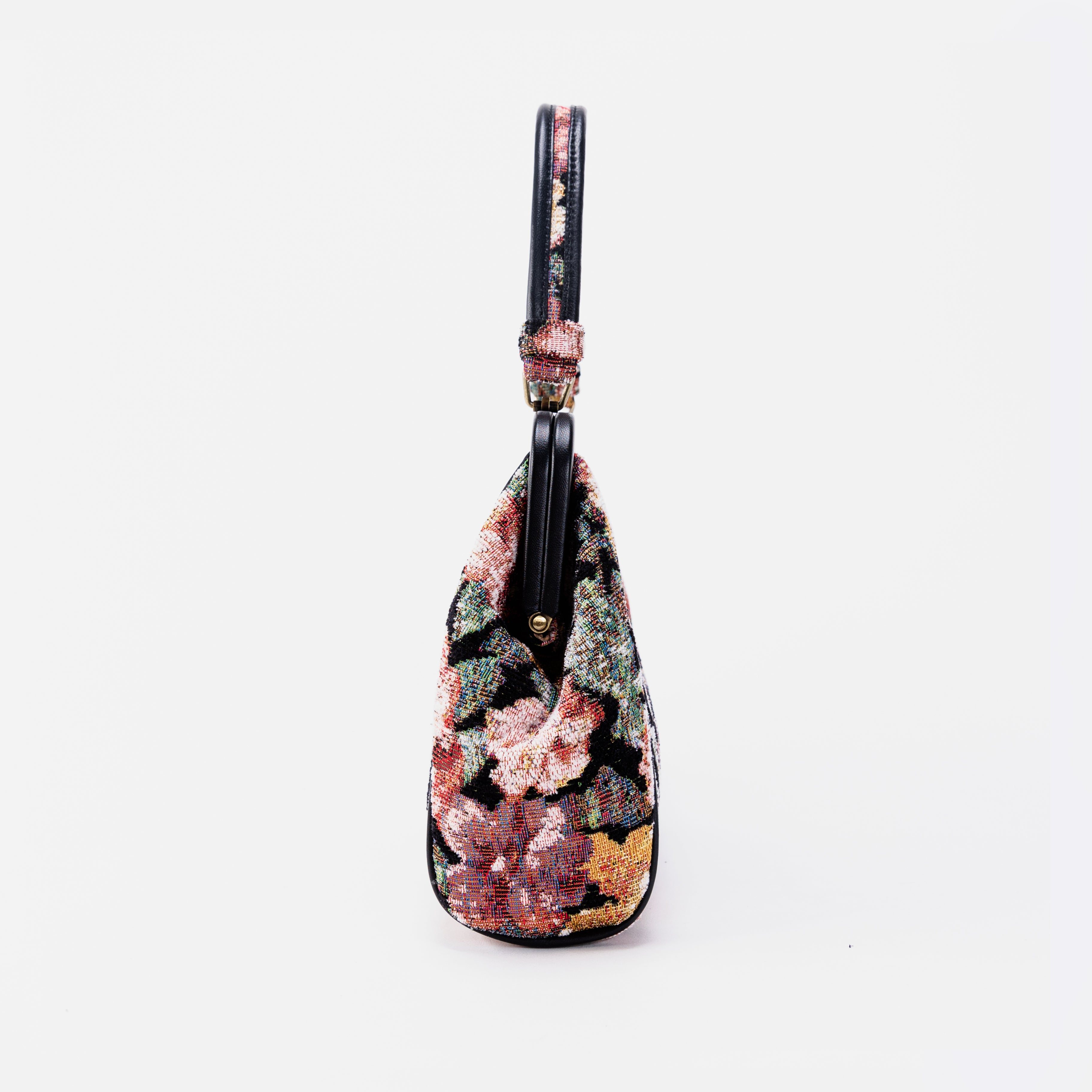 Floral Rose Alma Satchel Carpet Bag side