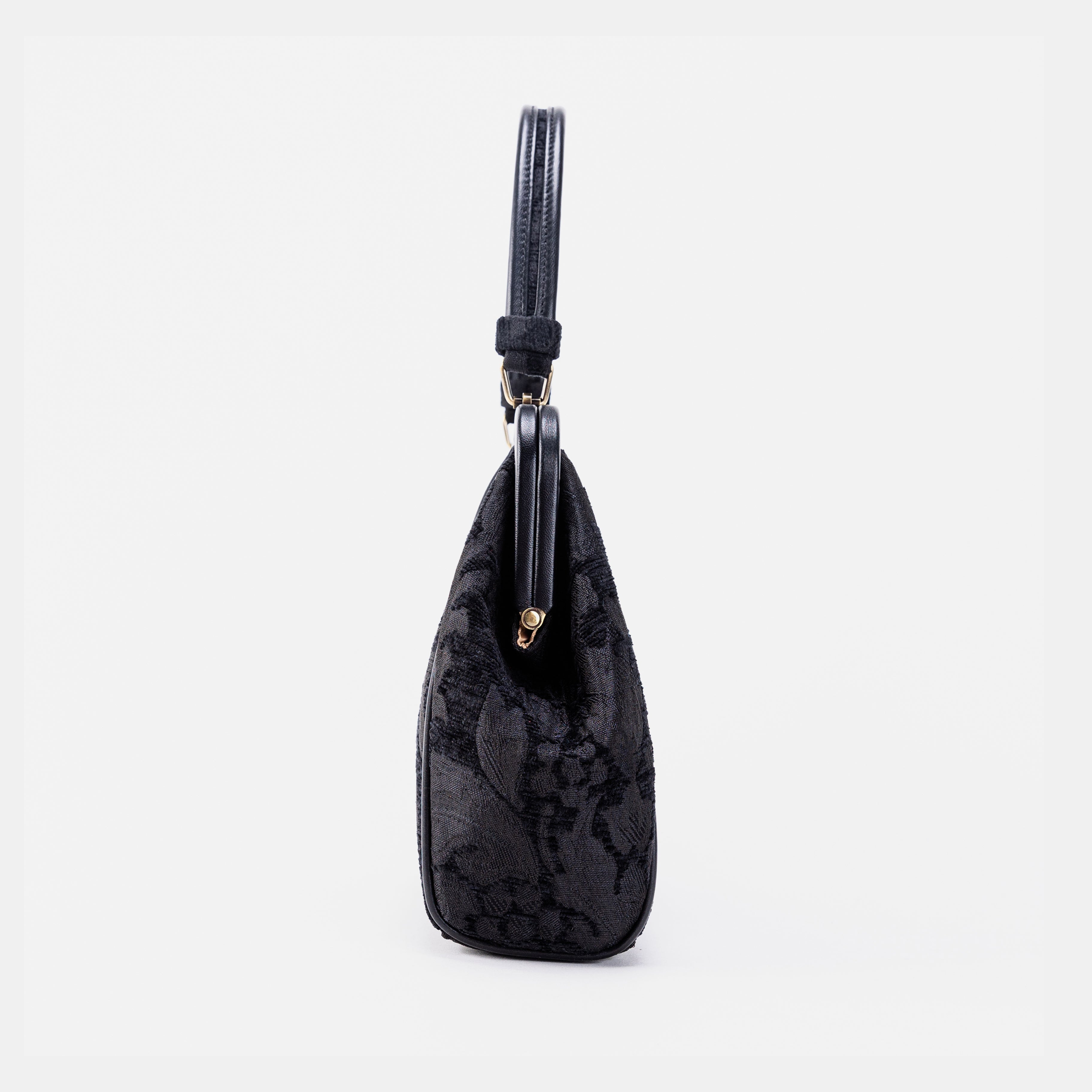 Victorian Blossom Black/Black Alma Satchel side