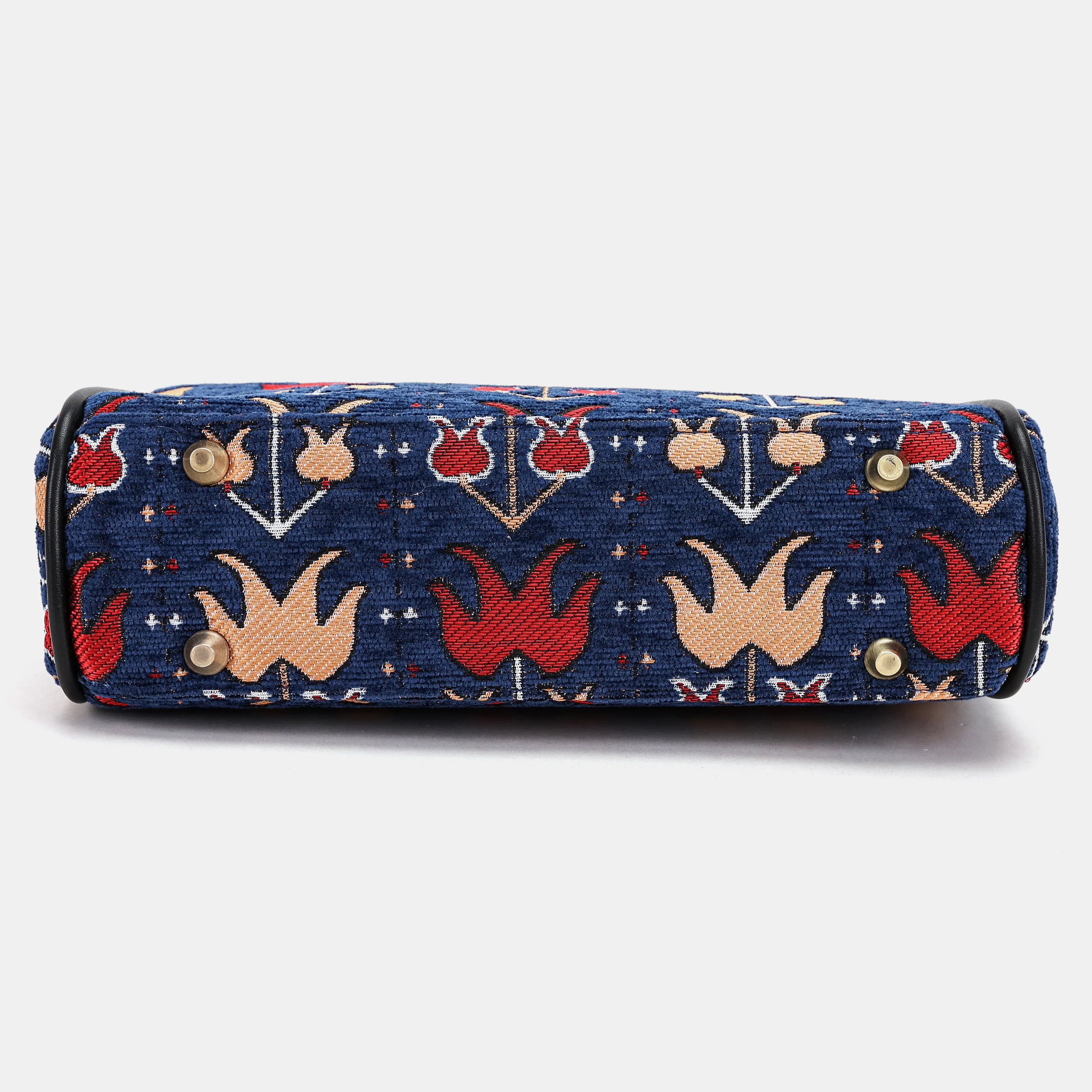 Poppy Bloom Alma Satchel Carpet Bag bottom