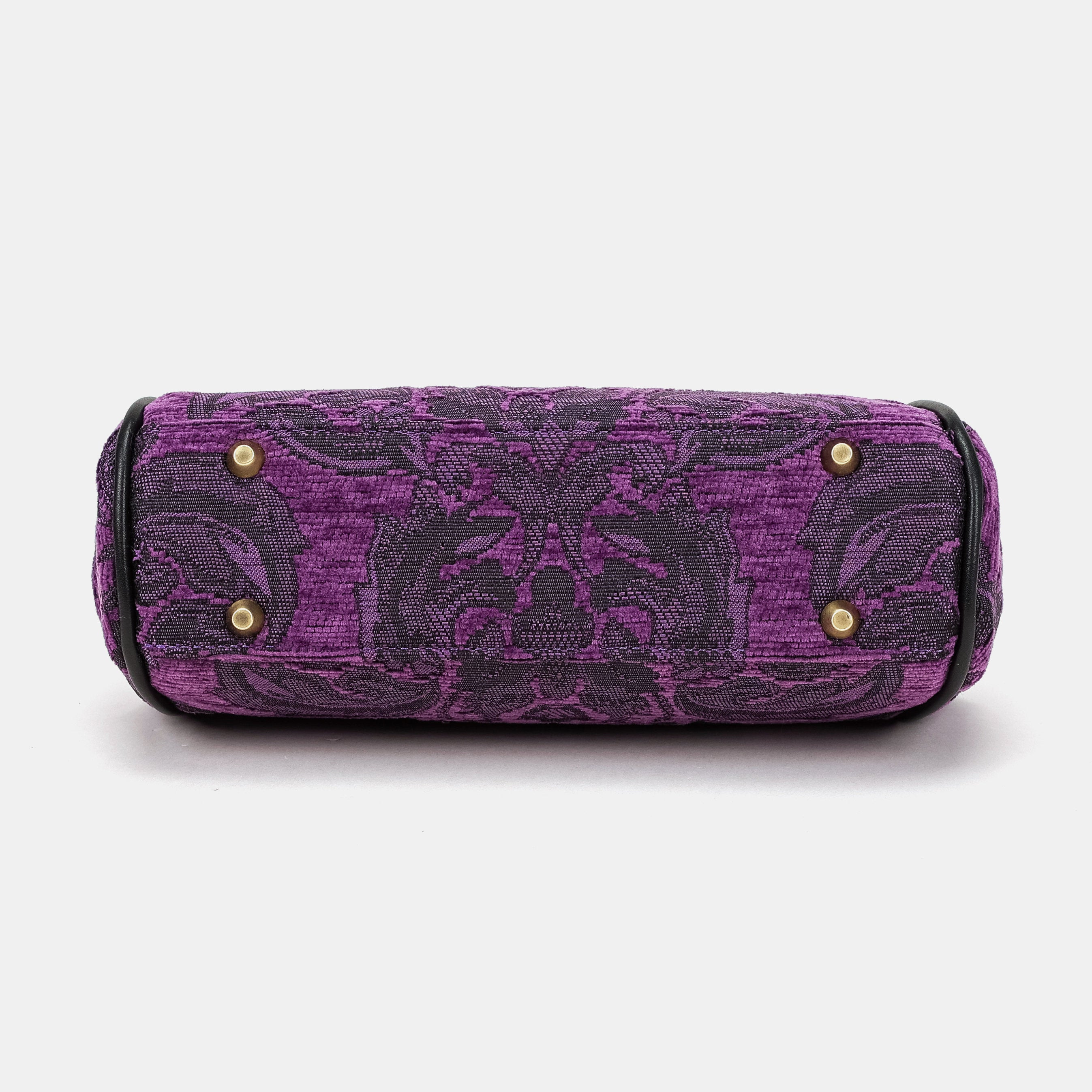Victorian Blossom Purple Alma Satchel Carpetbag of America bottom