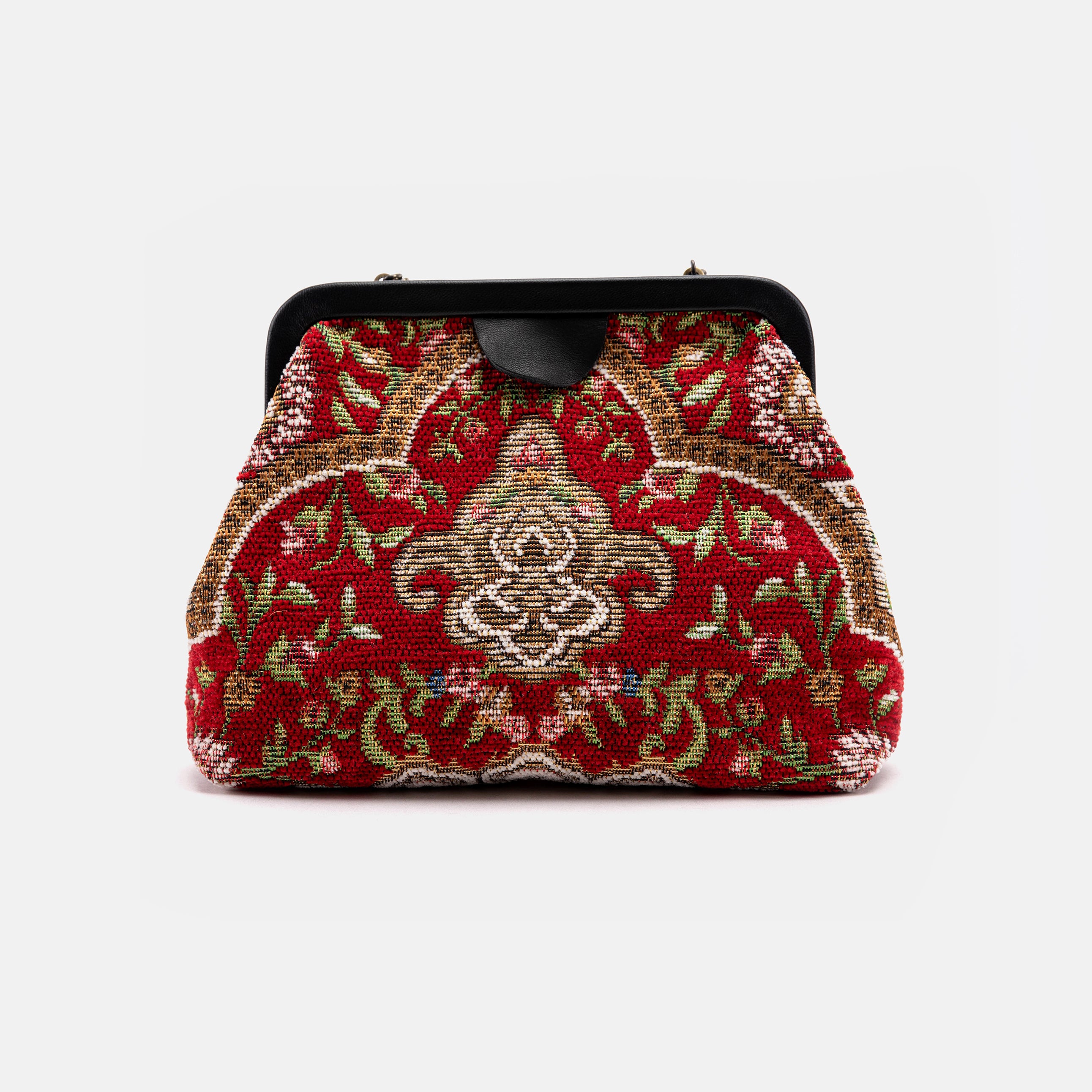 Oriental Red Alma Clutch back