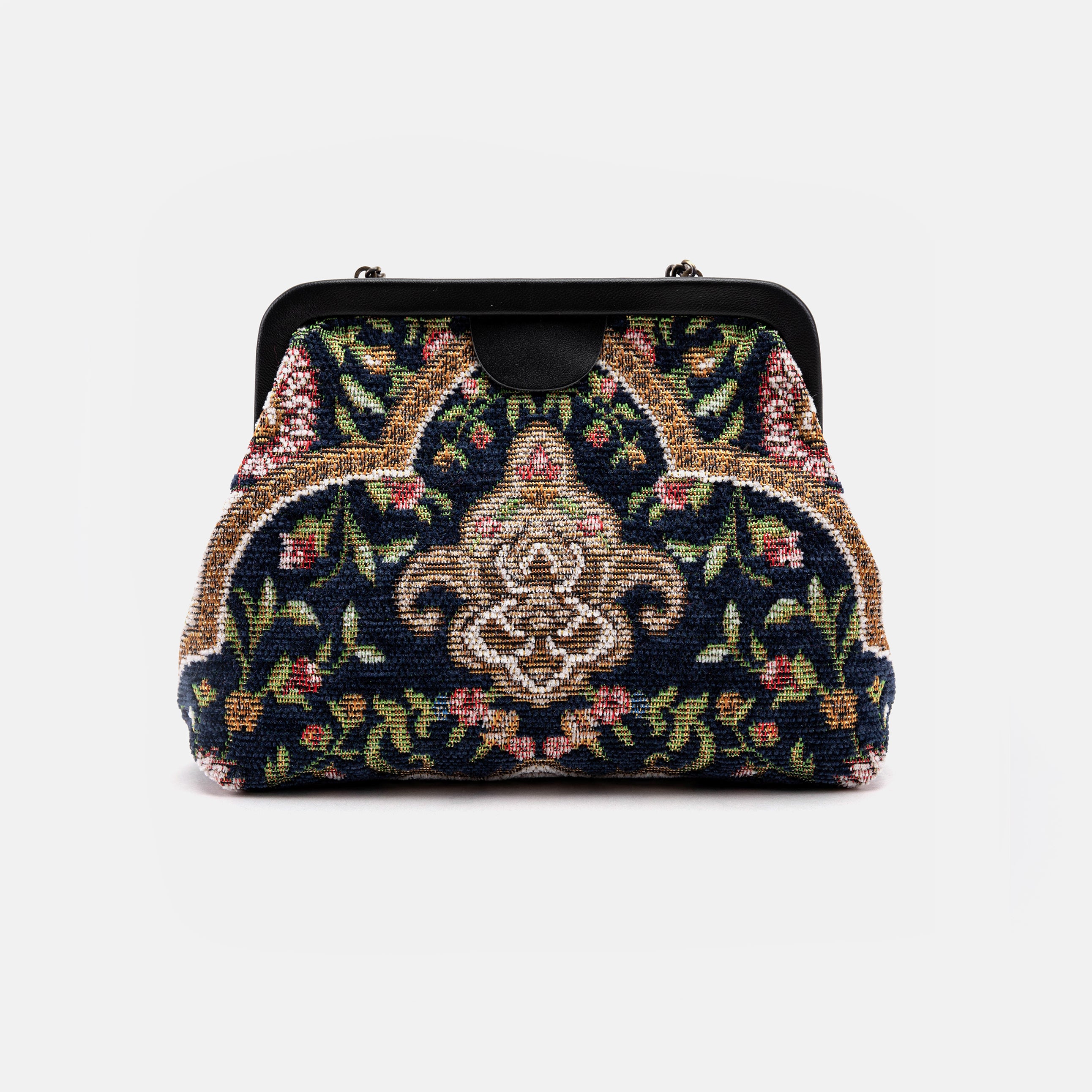 Oriental Navy Alma Evening Clutch Bag back