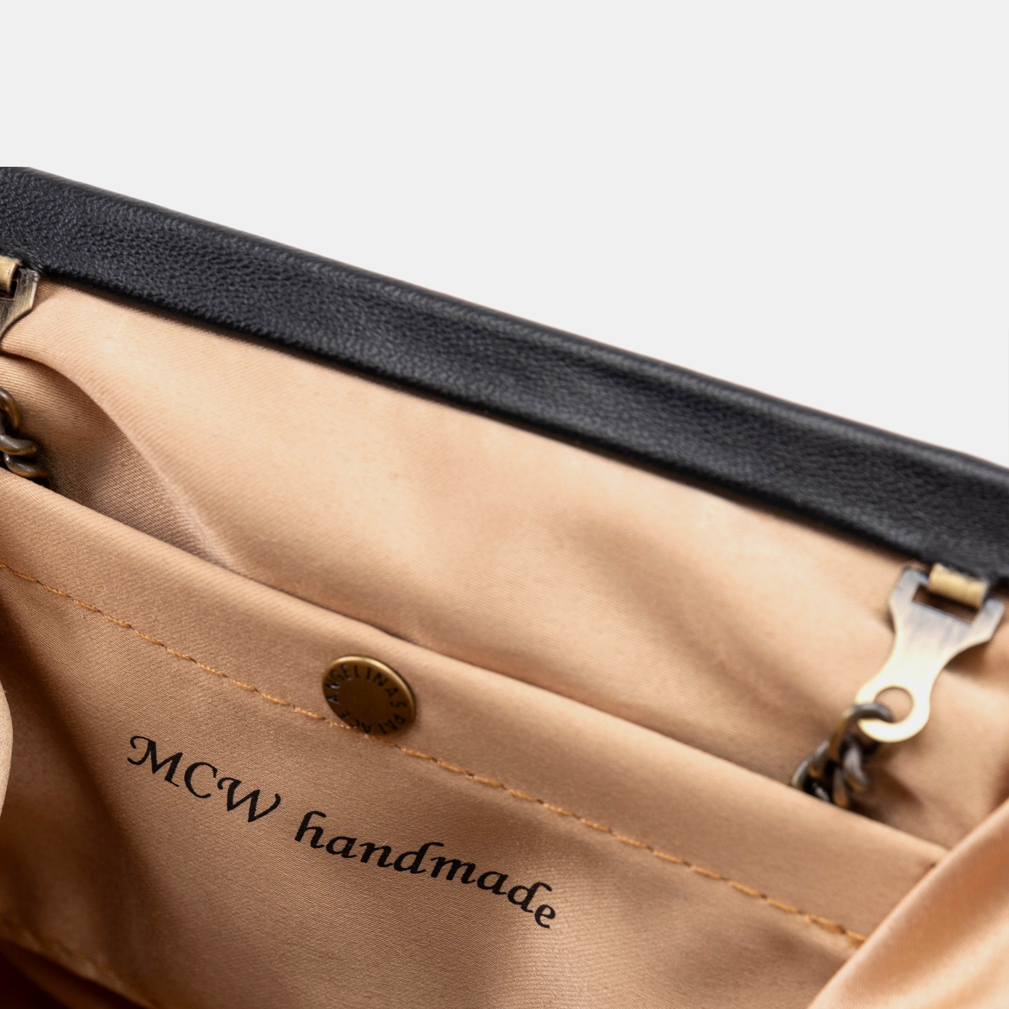 Golden Age Red Alma Evening Clutch Bag logo