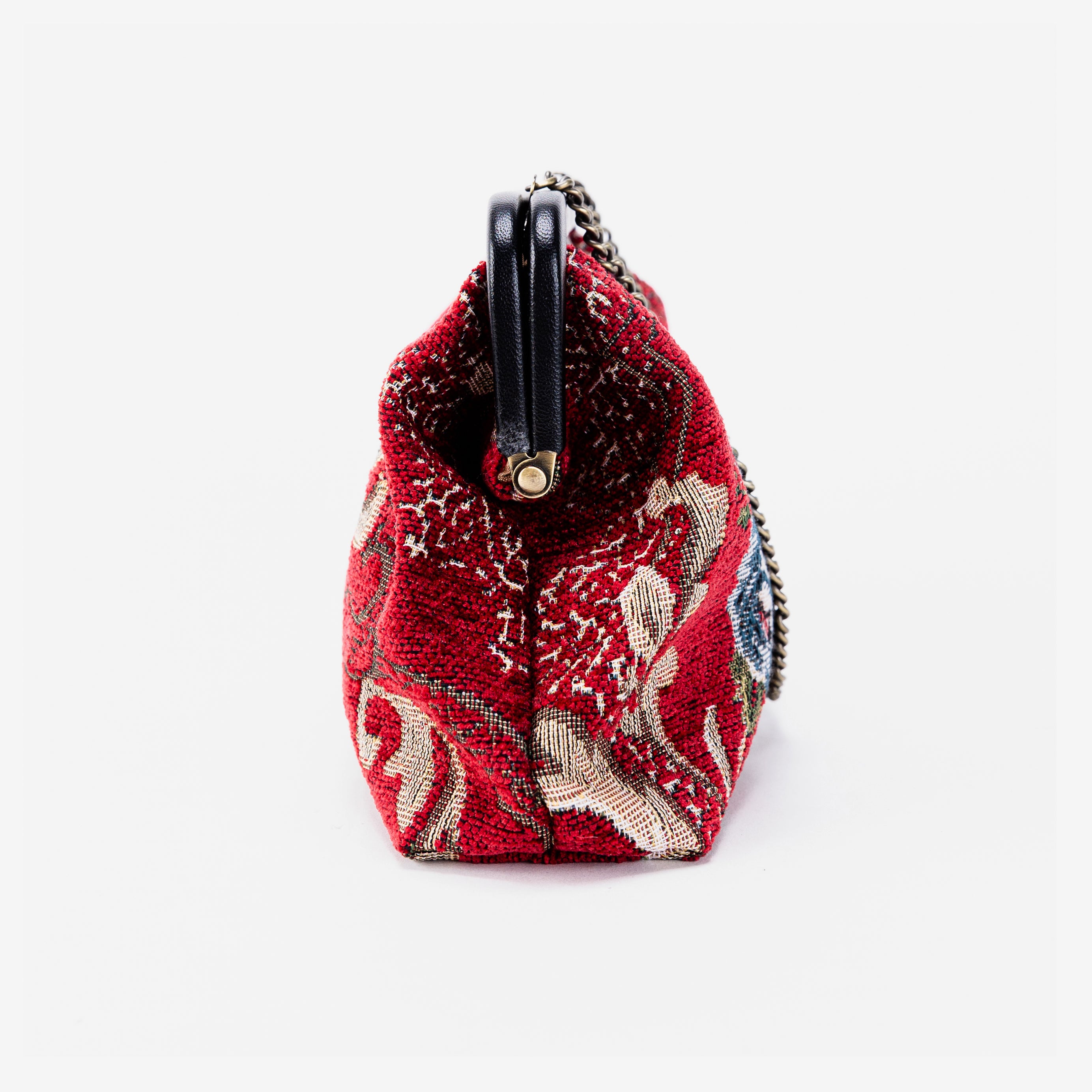 Floral Red Alma Carpet Bag of America side