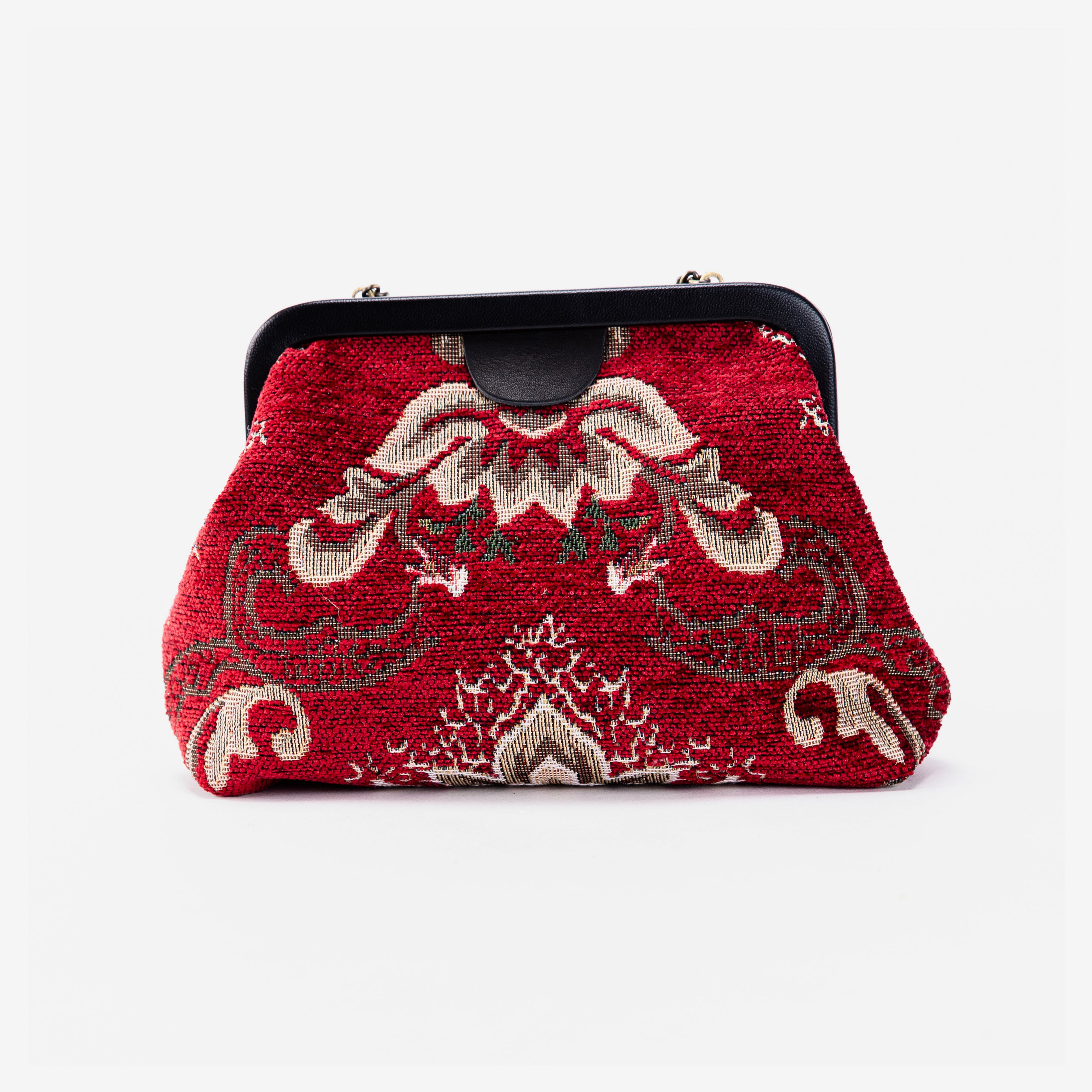 Floral Red Alma Carpet Bag of America back
